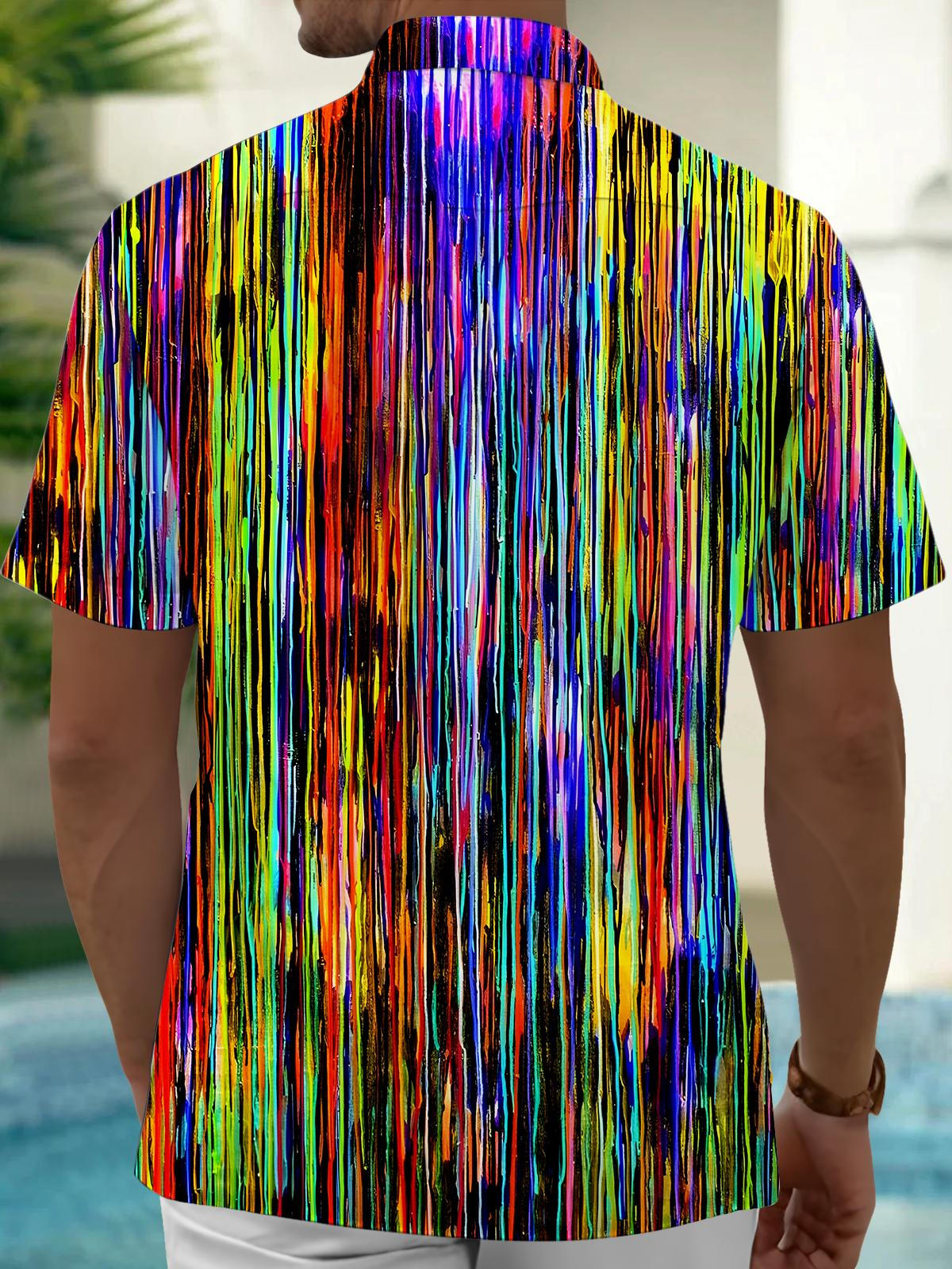 Tie Dye Men's Pocket Short Sleeve Shirts