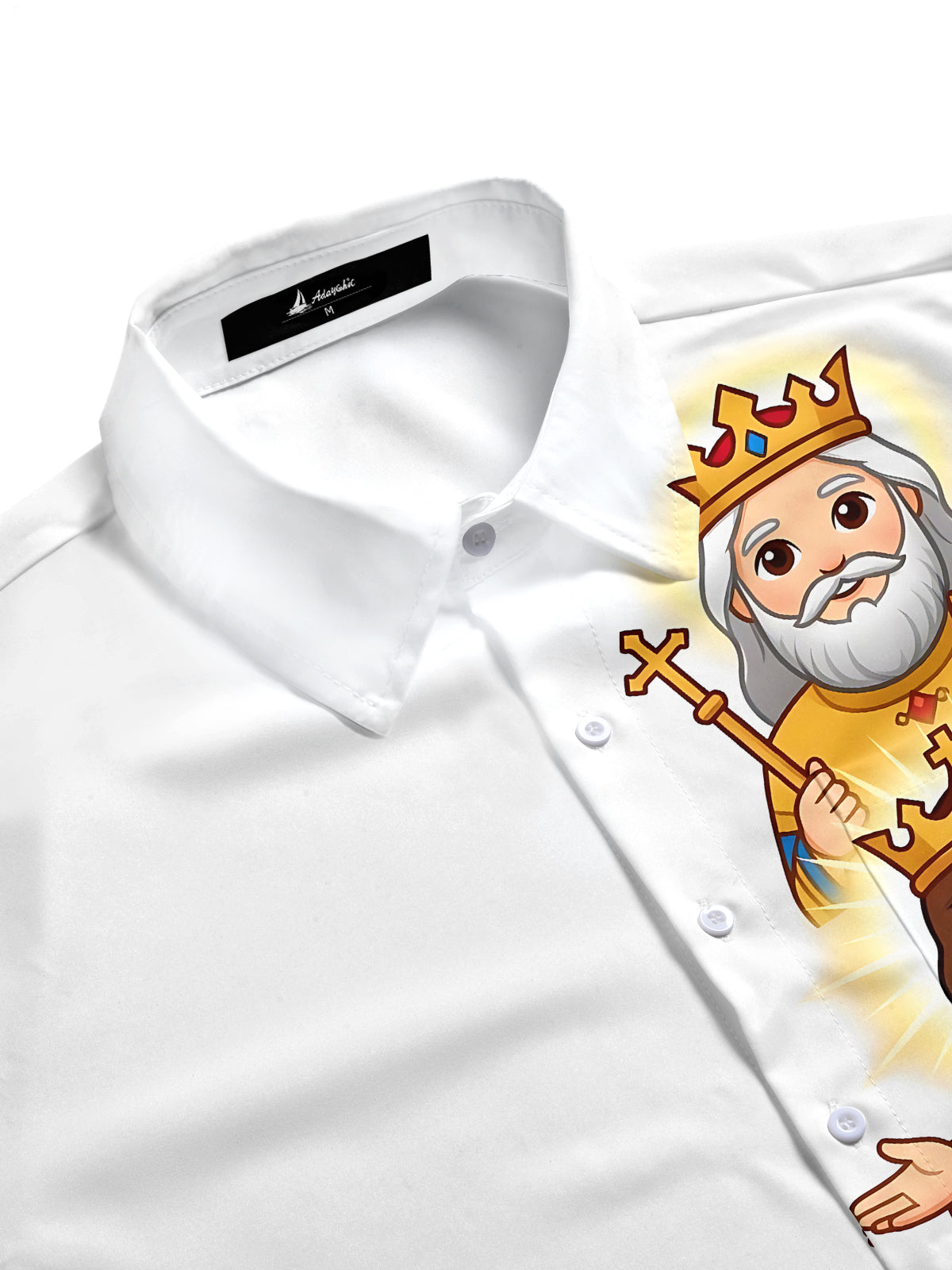 Christian Jesus Print Men's Pocket Short Sleeve Shirts