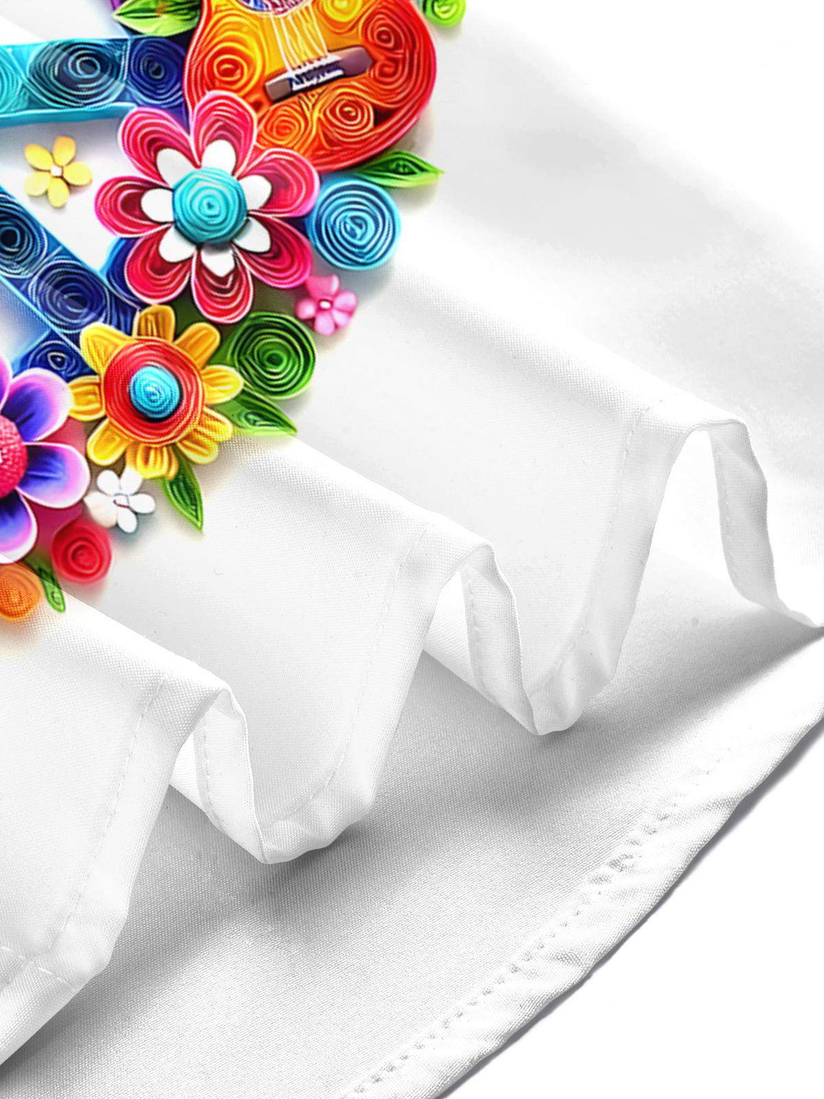 Hippie Butterfly Music Men's Pocket Short Sleeve Shirts