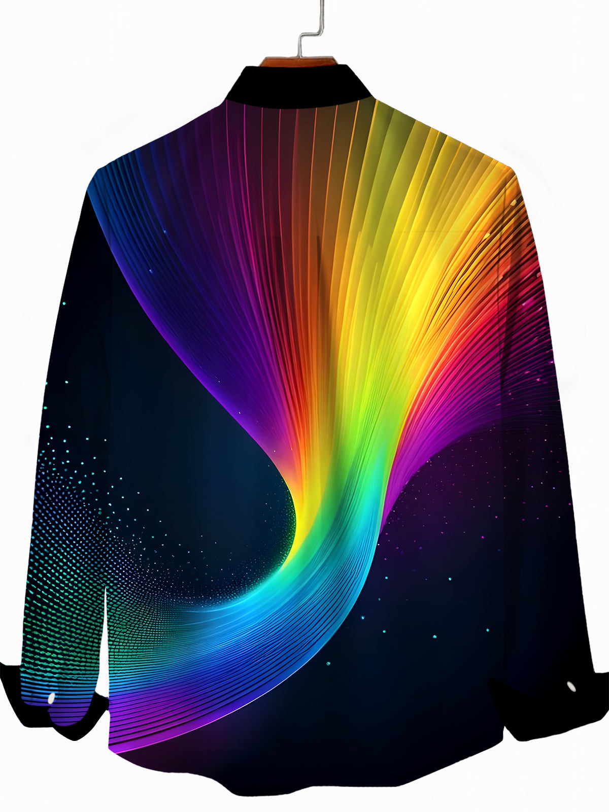 Tie Dye Men's Pocket Long Sleeve Shirts