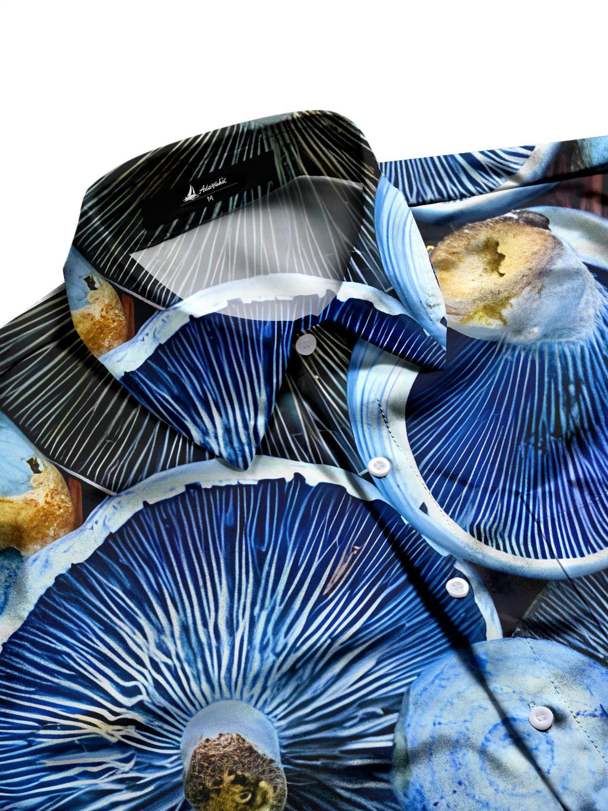 Mushroom Men's Pocket Short Sleeve Shirts