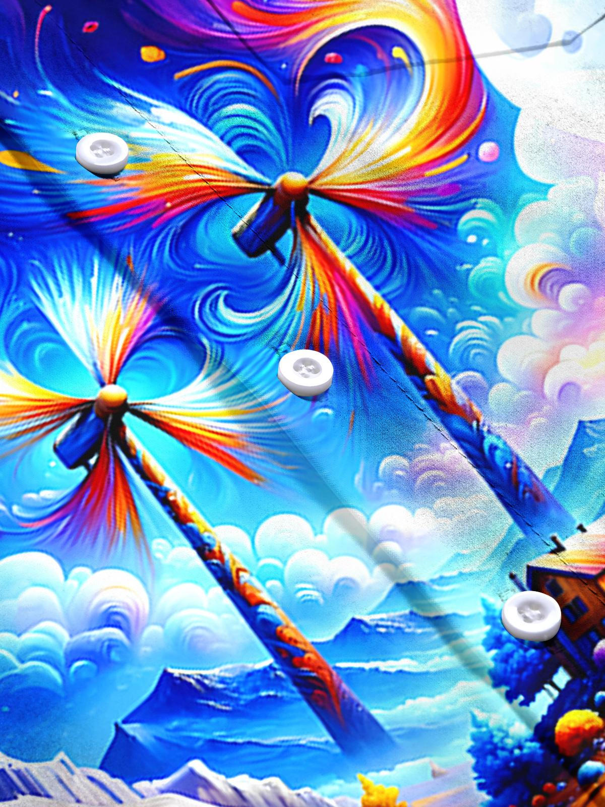 Big Windmill Men's Pocket Short Sleeve Shirts