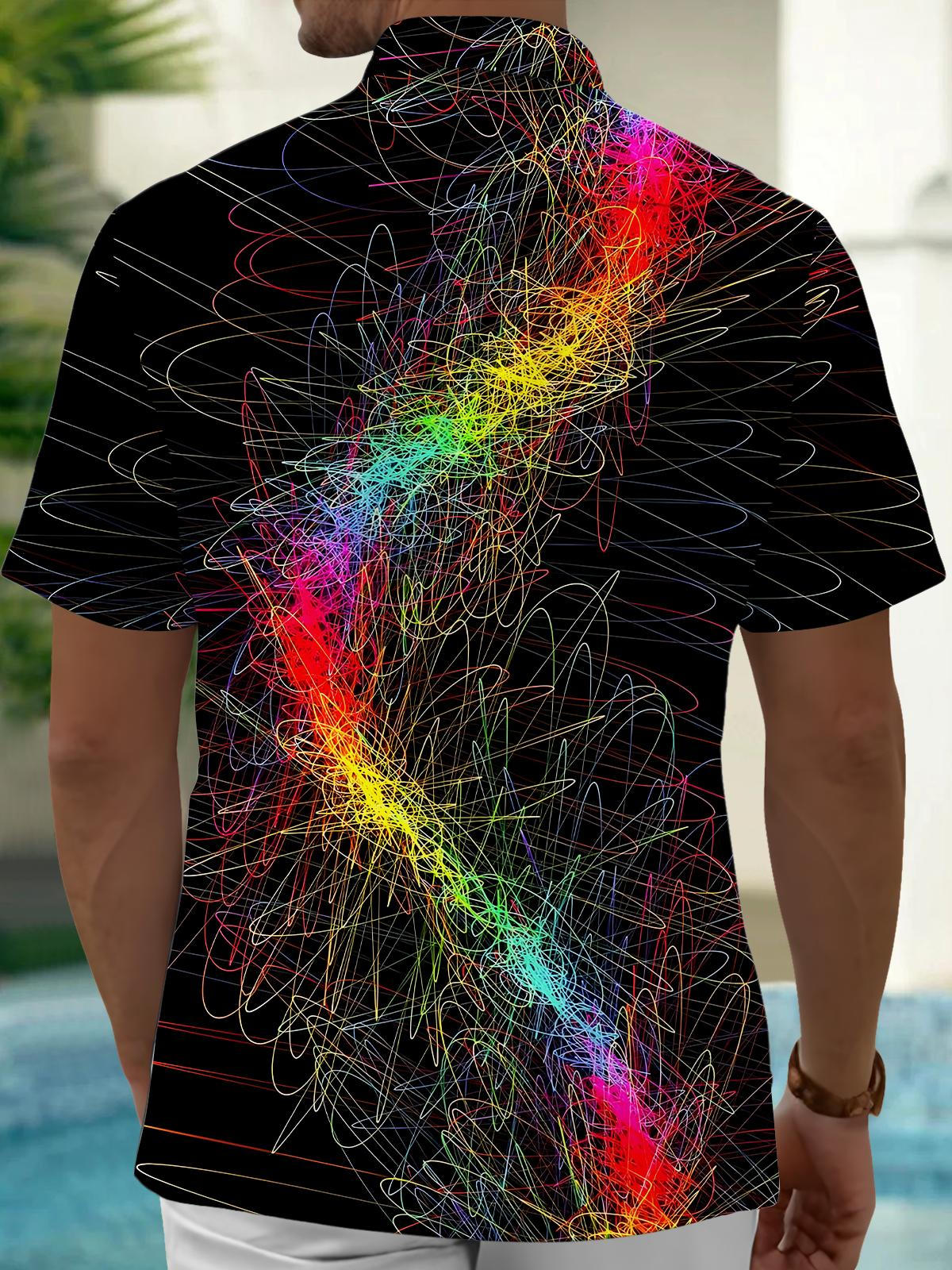 Tie Dye Men's Pocket Short Sleeve Shirts