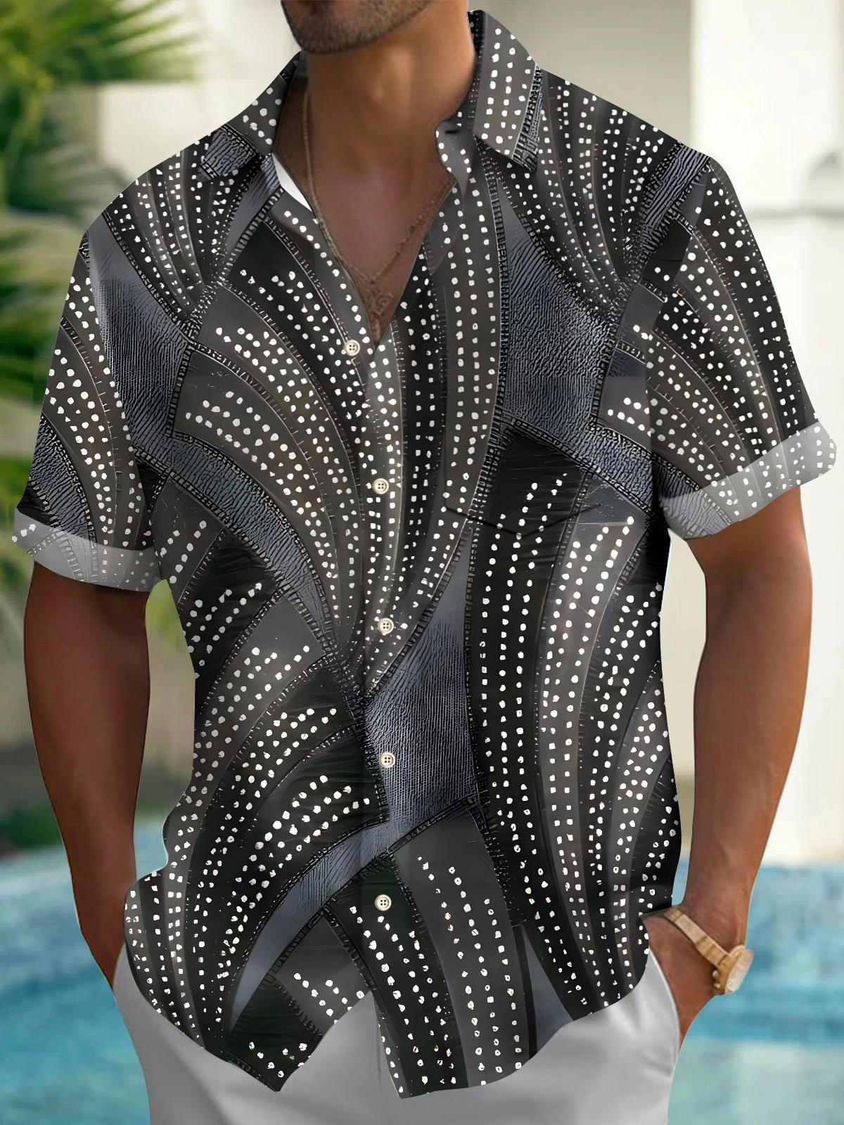 Geometry Men's Pocket Short Sleeve Shirts