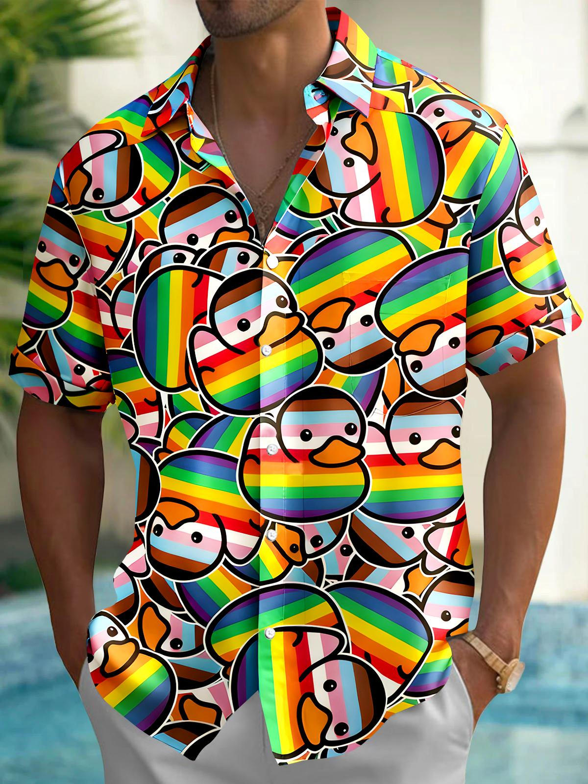 Hawaiian Duck Men's Pocket Short Sleeve Shirts