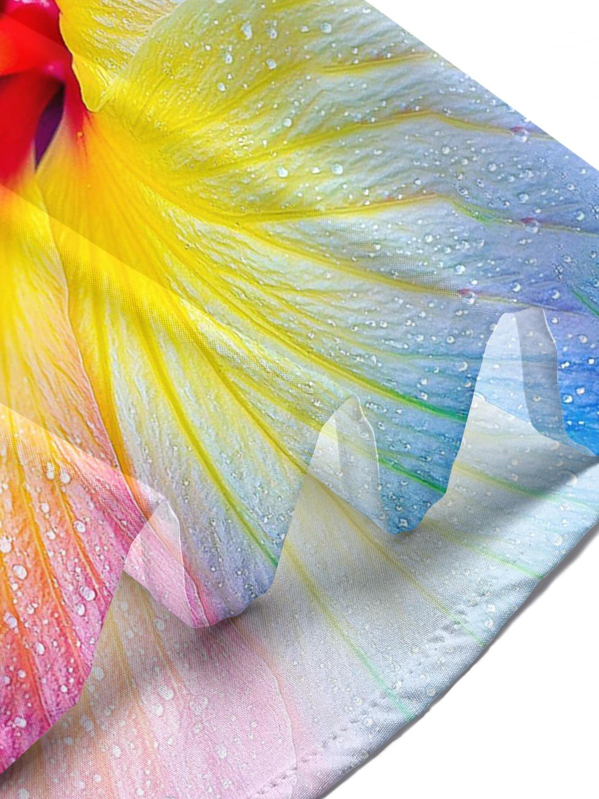 Flower Print Men's Pocket Short Sleeve Shirts