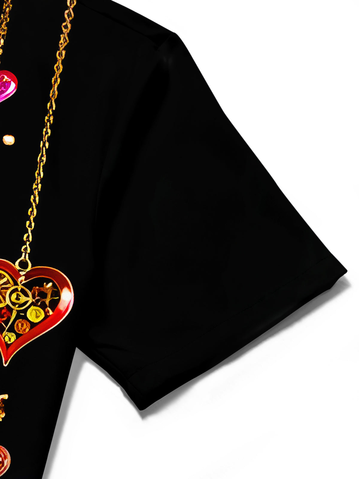 Colorful Heart-shaped Gear Wheels Men's Pocket Short Sleeve Shirts