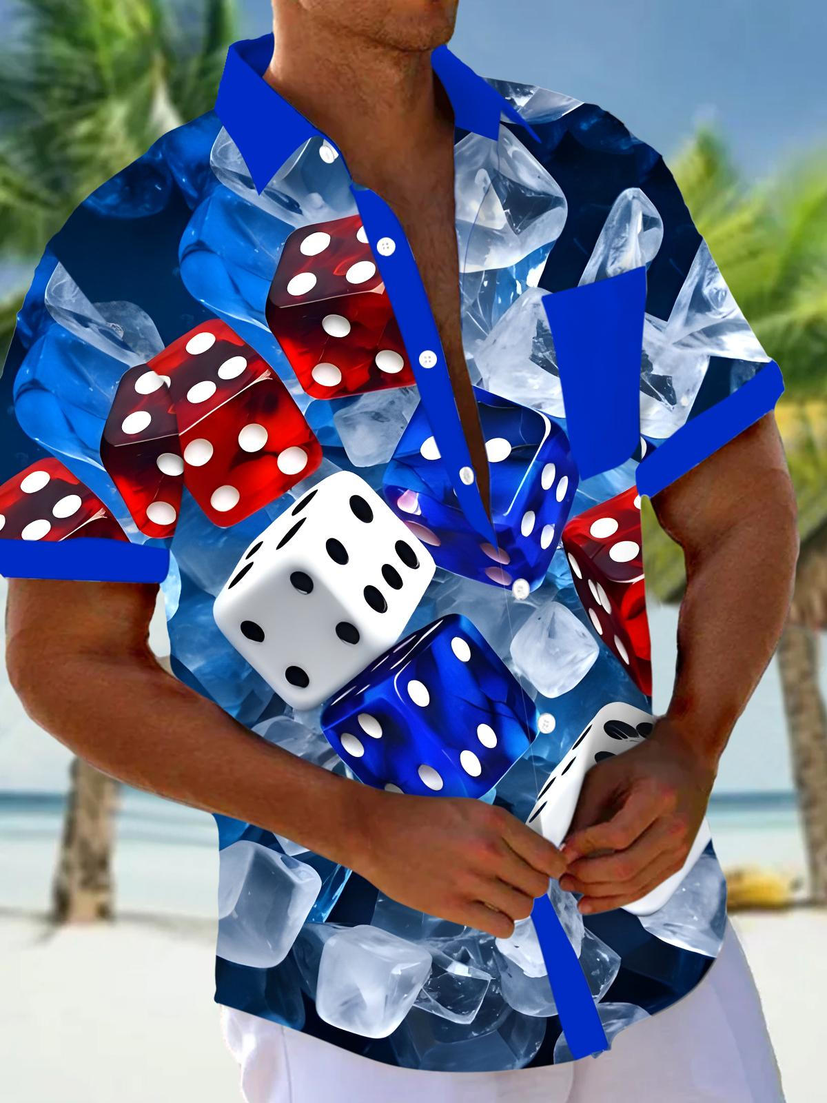 Dice Men's Pocket Short Sleeve Shirts