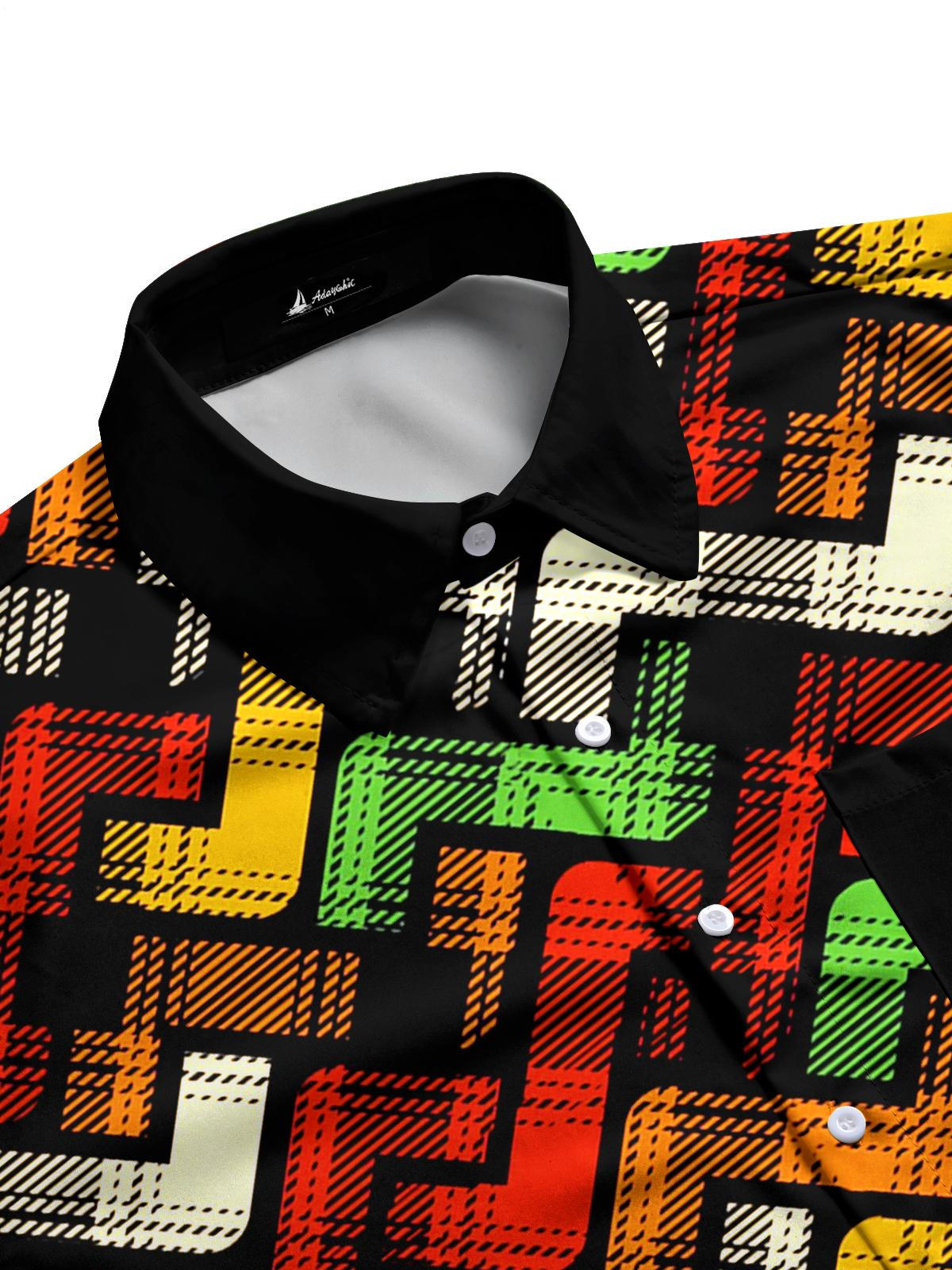 Geometry Men's Pocket Long Sleeve Shirts