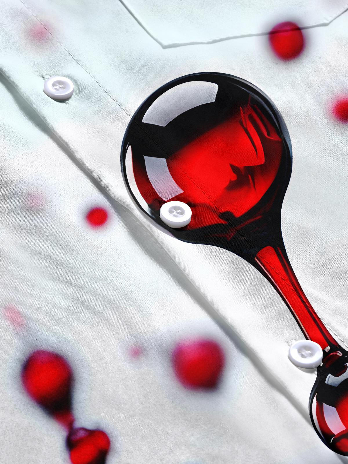 Water Drop Men's Pocket Short Sleeve Shirts