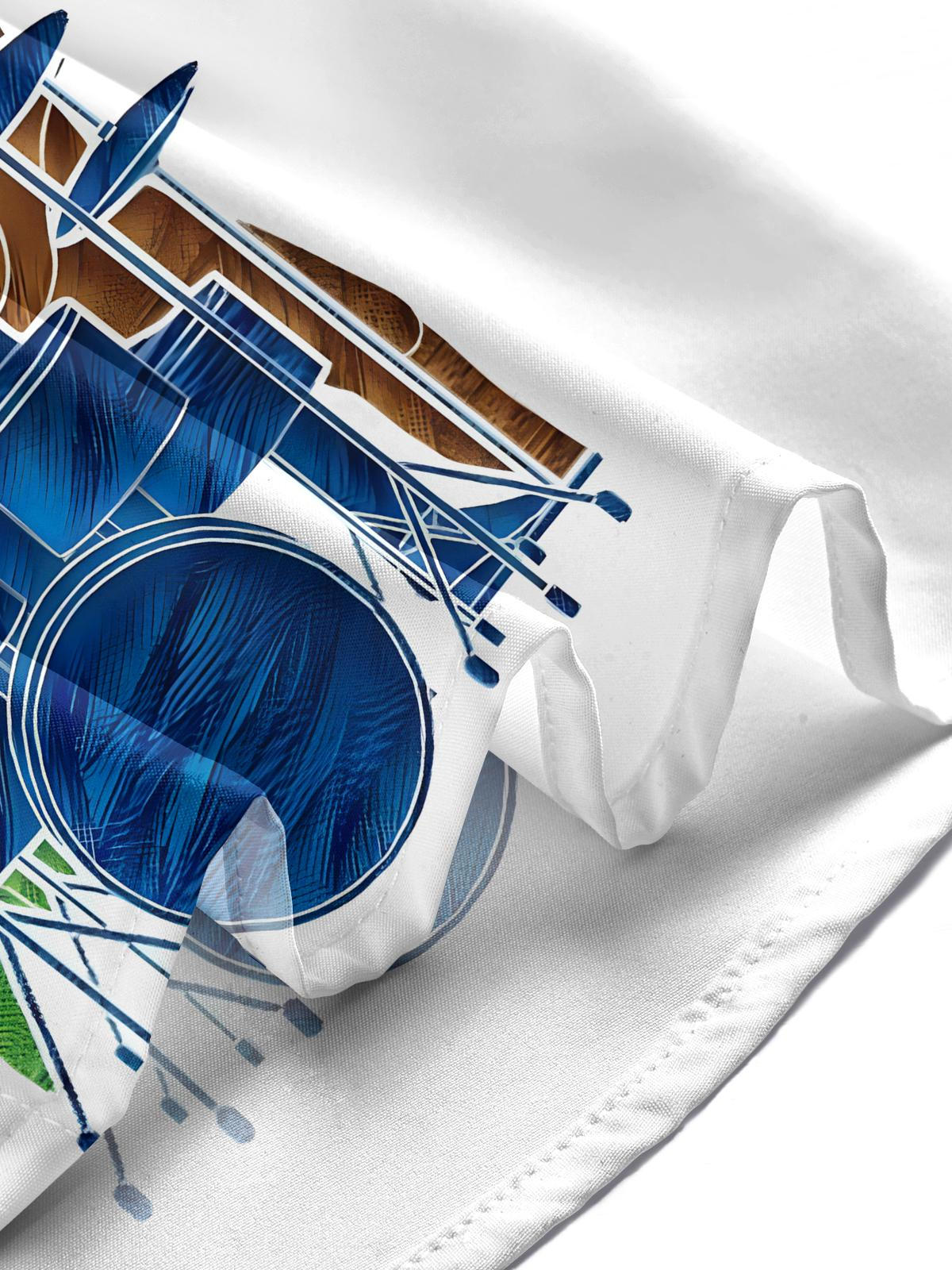 Rock Band Art Print Men's Pocket Short Sleeve Shirts