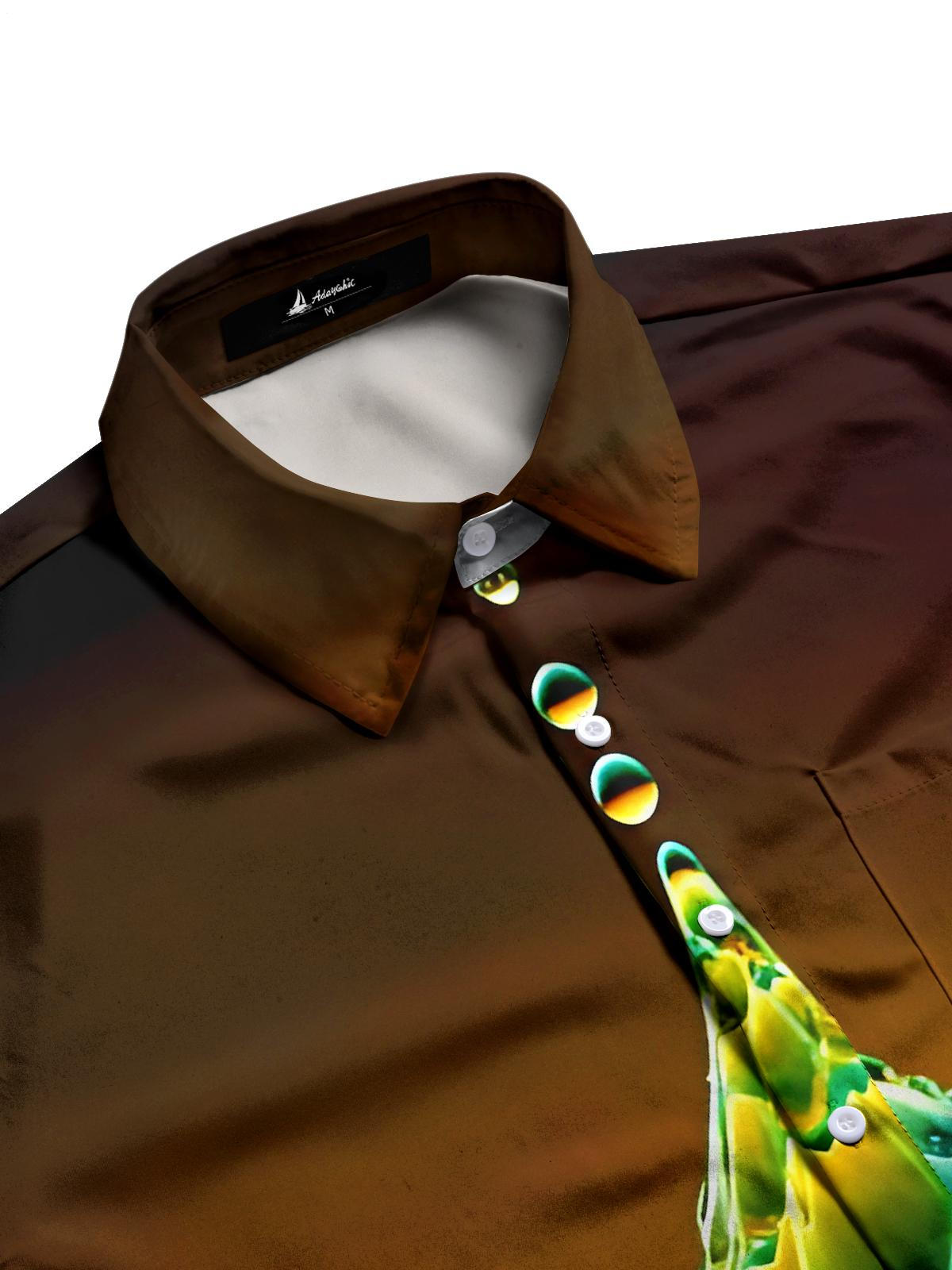 Water Drop Men's Pocket Short Sleeve Shirts