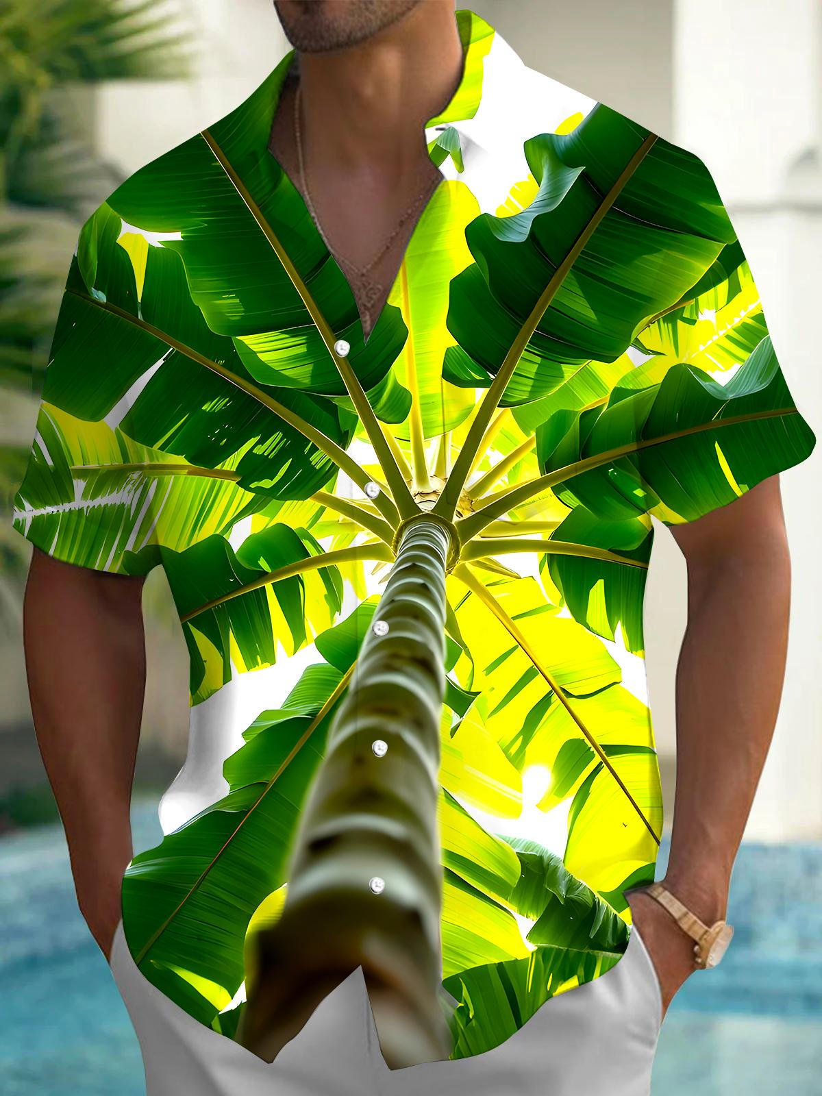 Hawaiian Tree Men's Pocket Short Sleeve Shirts