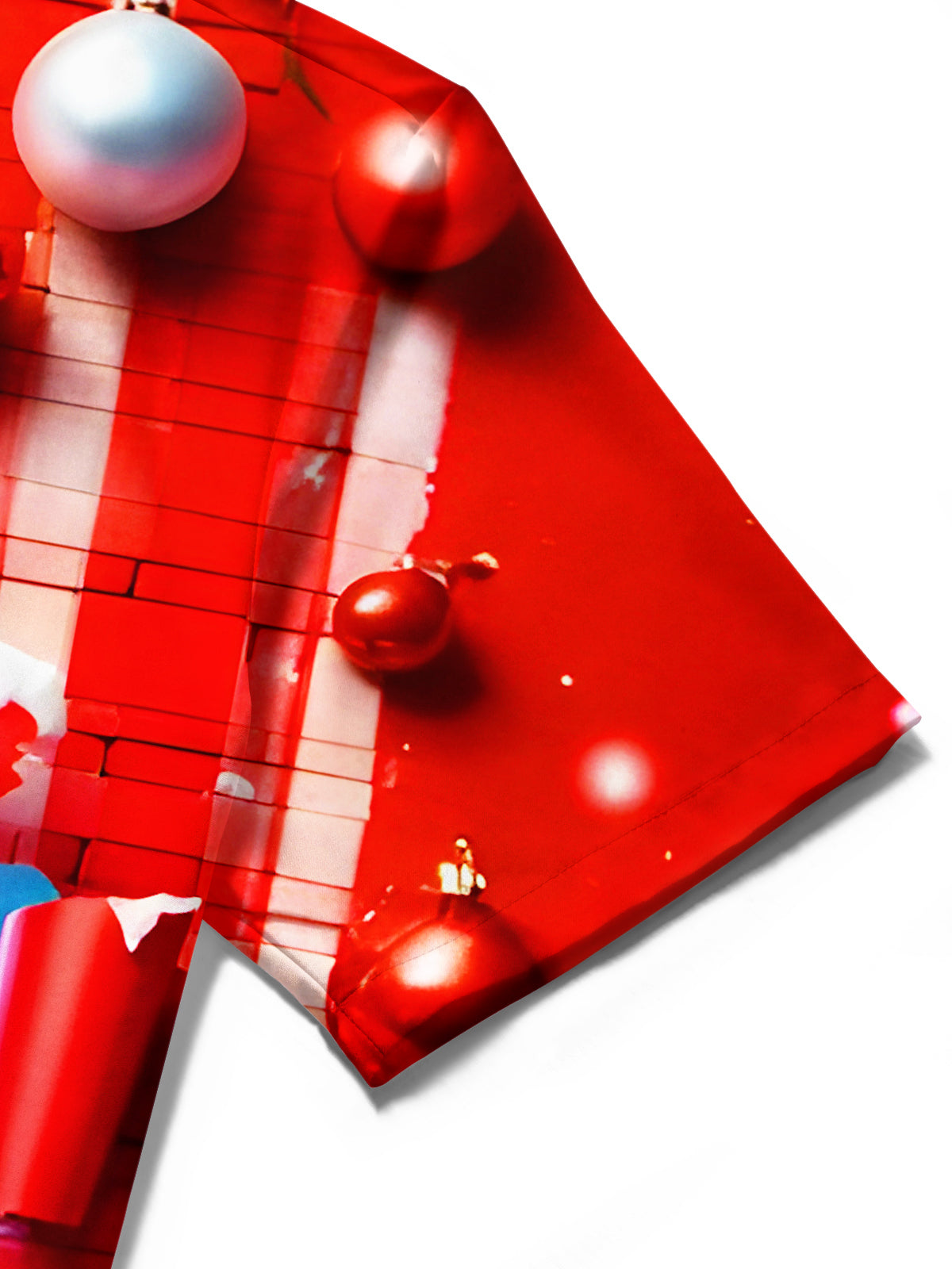 Fun Christmas Skull Xmas Men's Pocket Short Sleeve Shirts