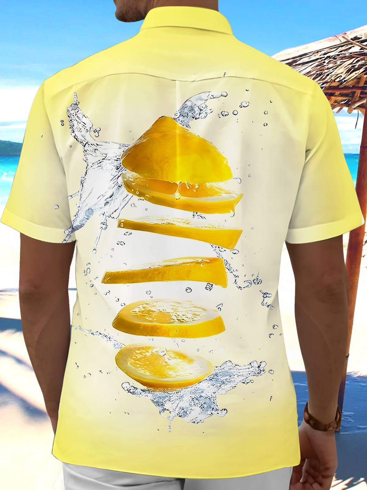 Lemon Men's Pocket Short Sleeve Shirts