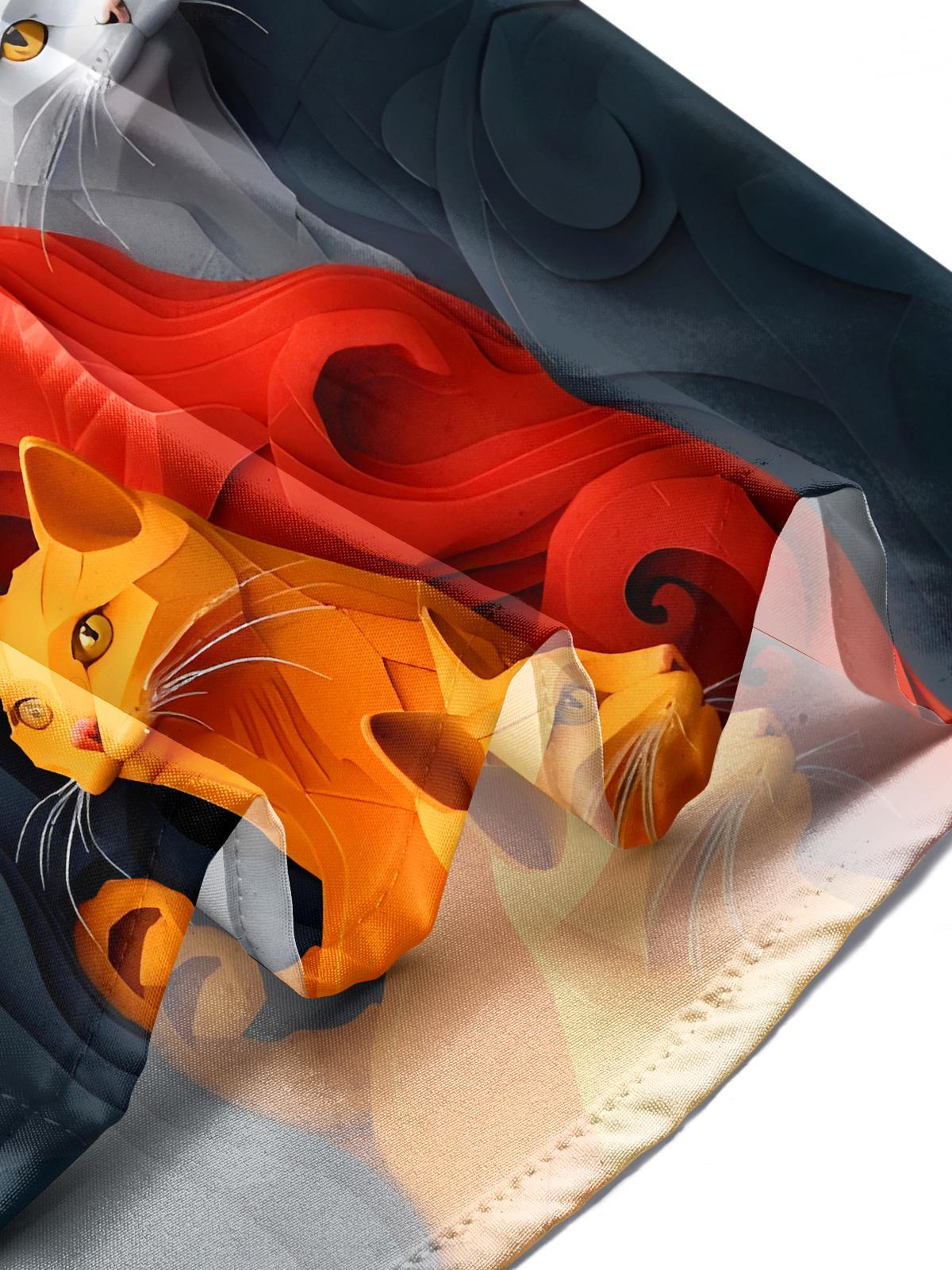 Cat Men's Pocket Short Sleeve Shirts