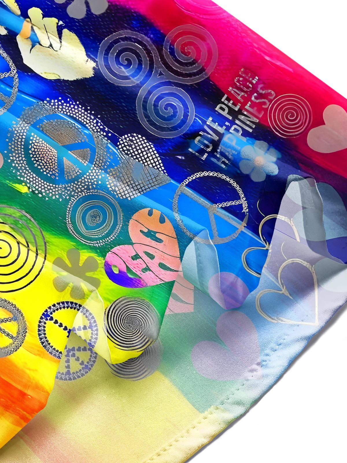 Tie Dye Hippie Men's Pocket Long Sleeve Shirts