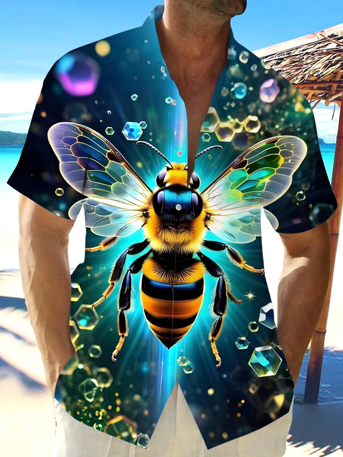 Bee Men's Pocket Short Sleeve Shirts