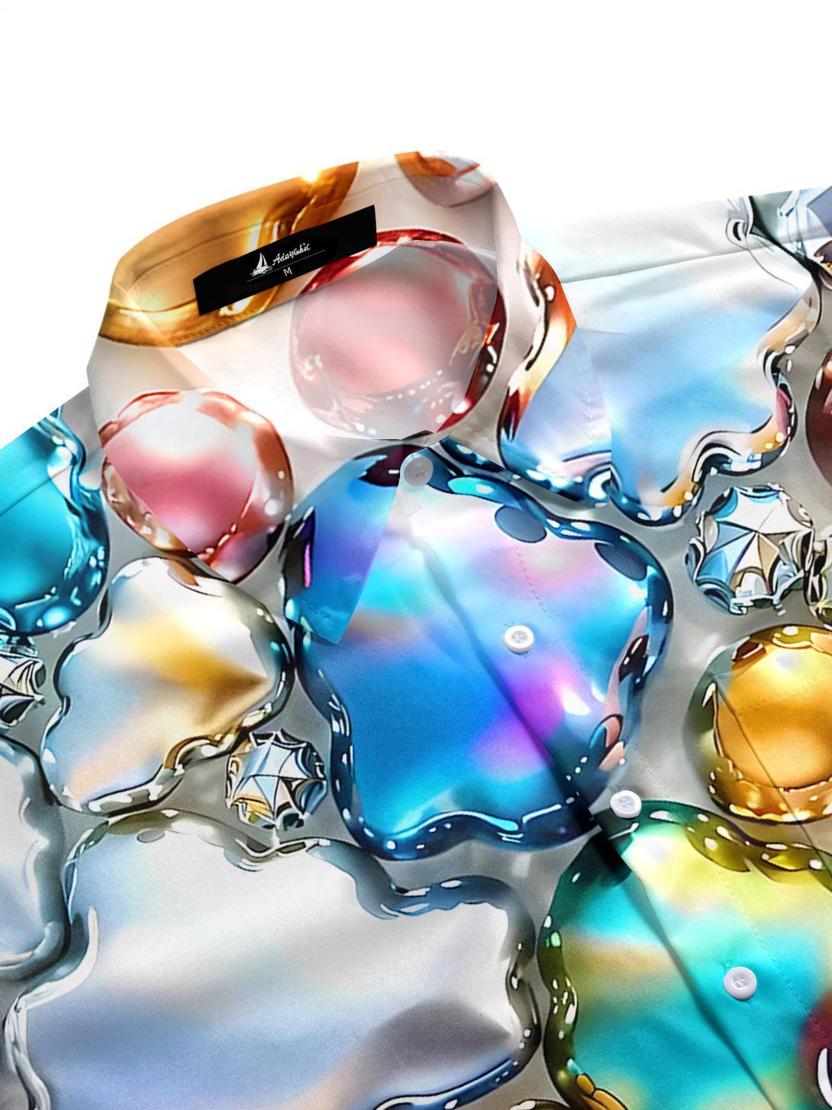 Abstract Men's Pocket Short Sleeve Shirts