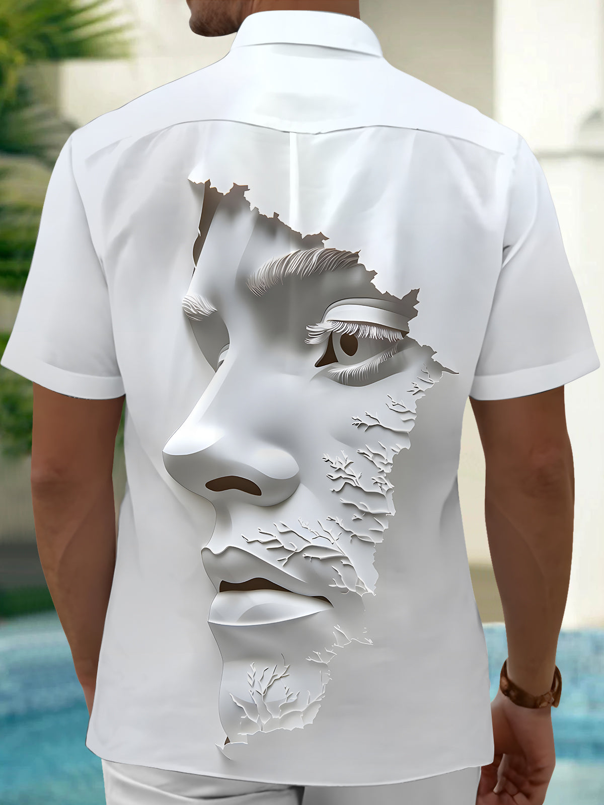 Sculpture Men's Pocket Short Sleeve Shirts