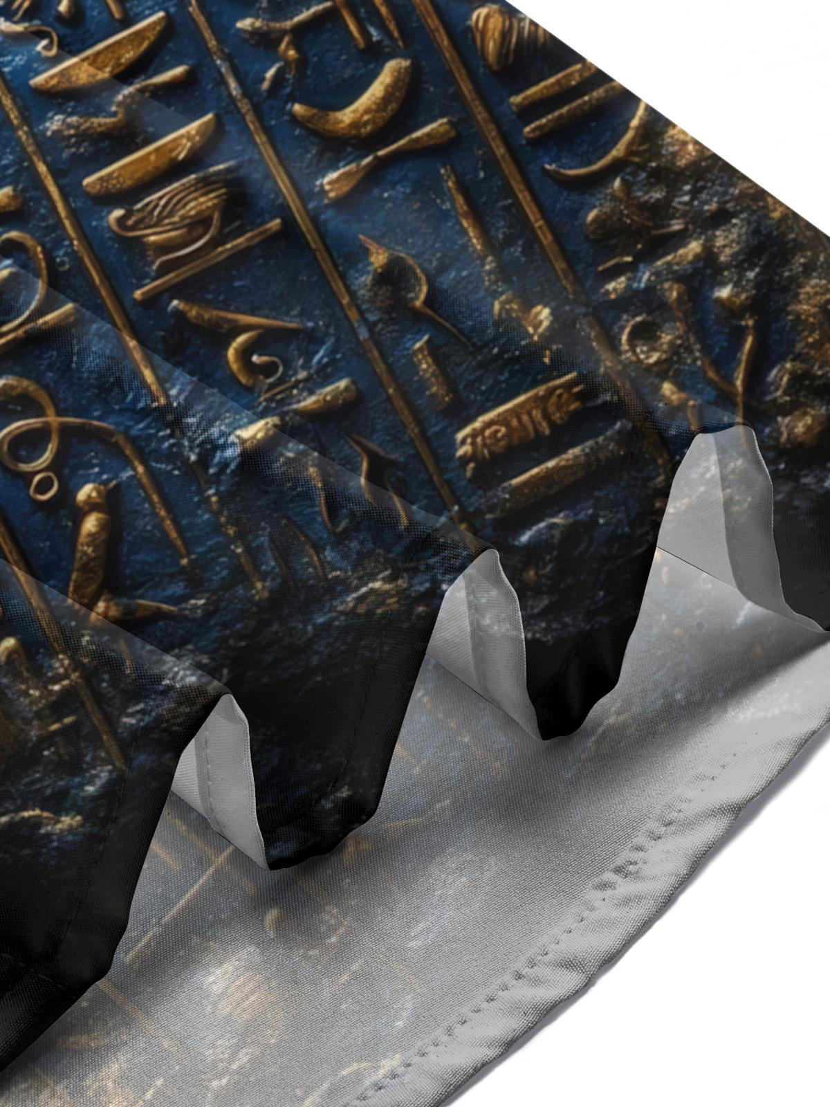 Vintage Engraved Print Men's Pocket Long Sleeve Shirts