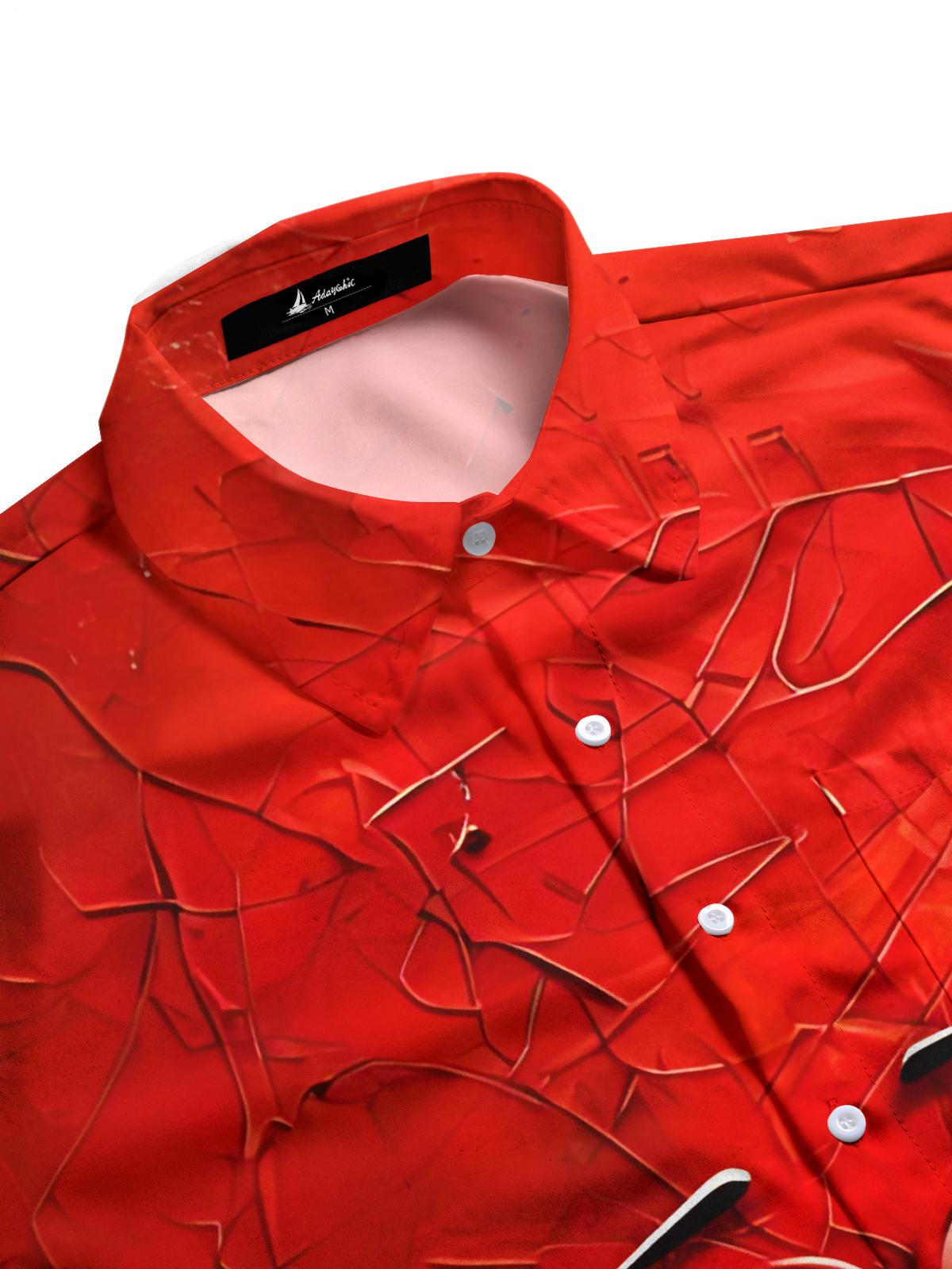 Fun Print Men's Pocket Short Sleeve Shirts