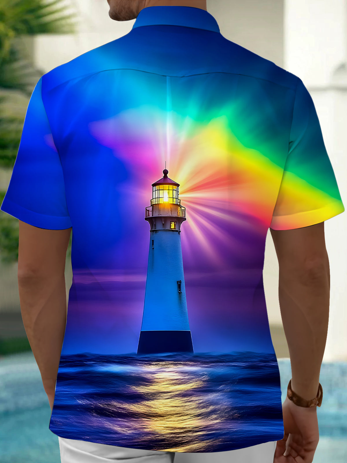 Lighthouse Men's Pocket Short Sleeve Shirts