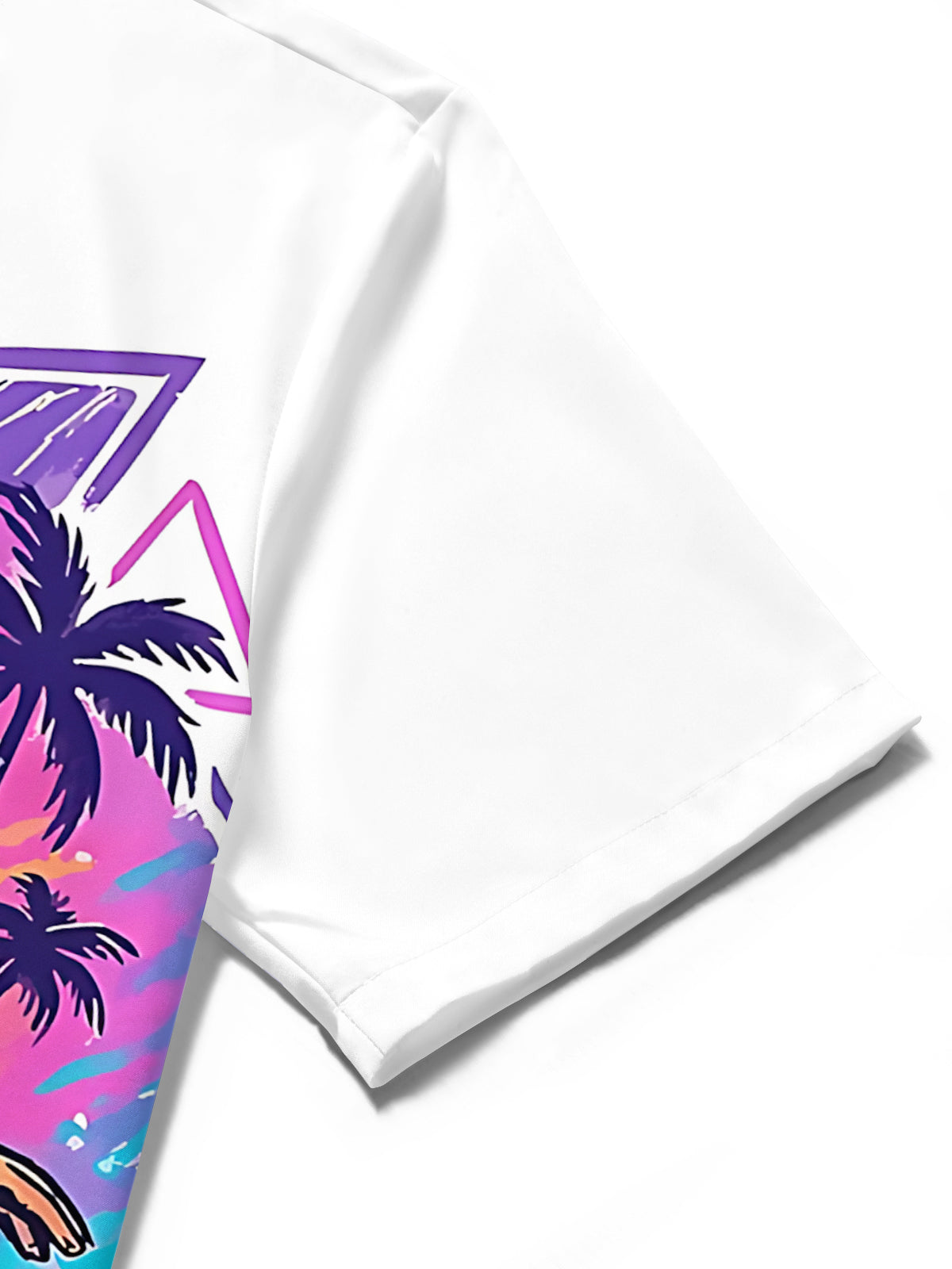 Hawaiian Jesus Surfing Print Men's Pocket Short Sleeve Shirts