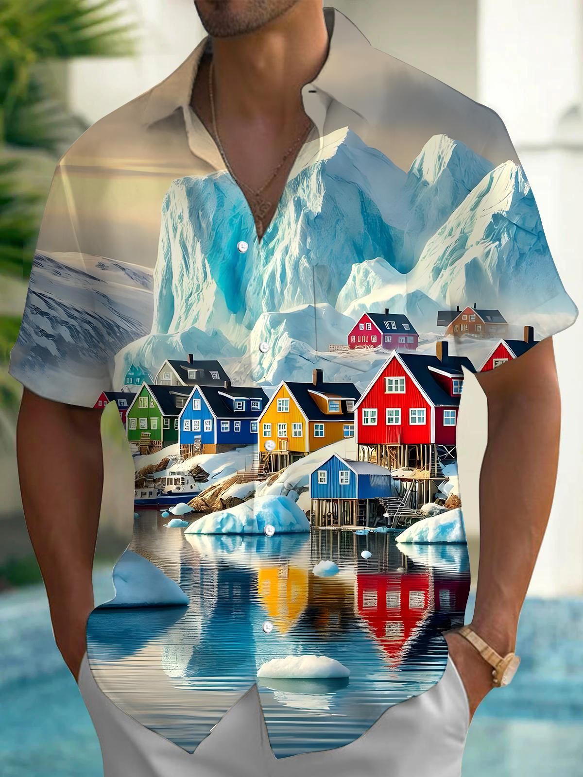 Winter Men's Pocket Short Sleeve Shirts