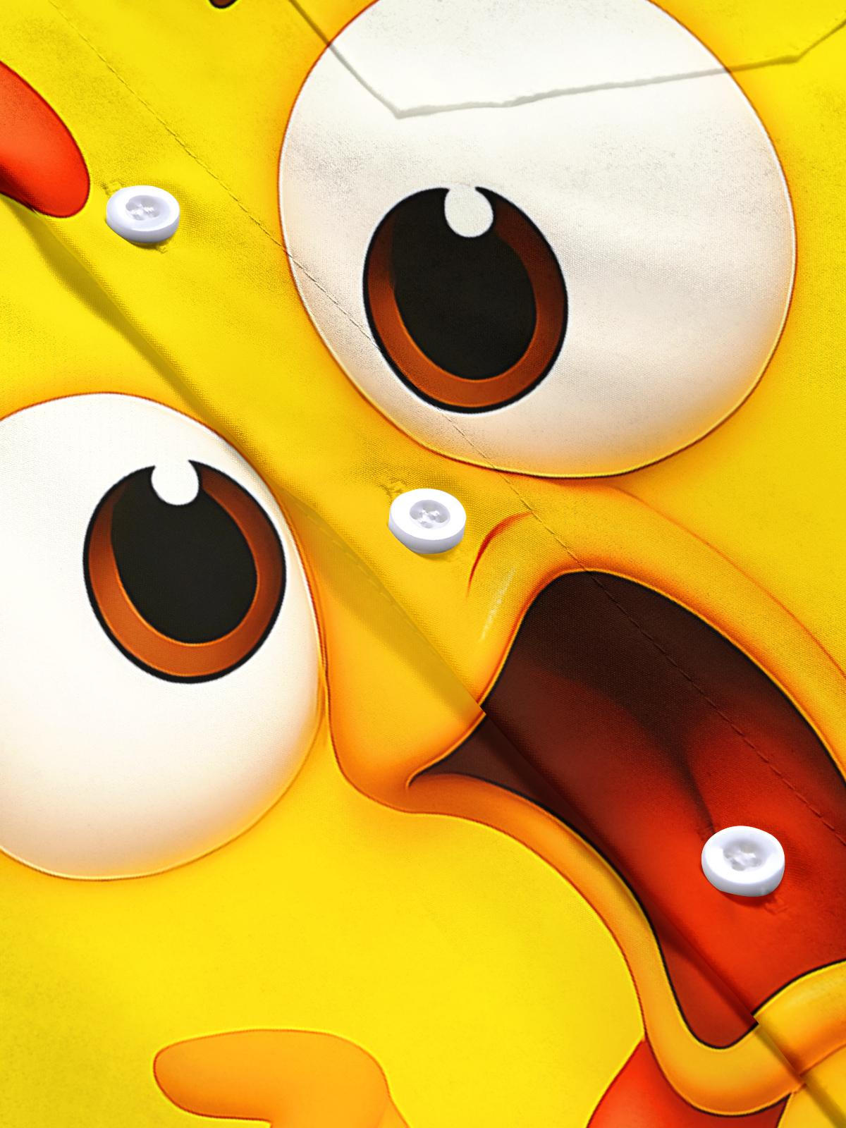 Funny Chicken Men's Pocket Short Sleeve Shirts