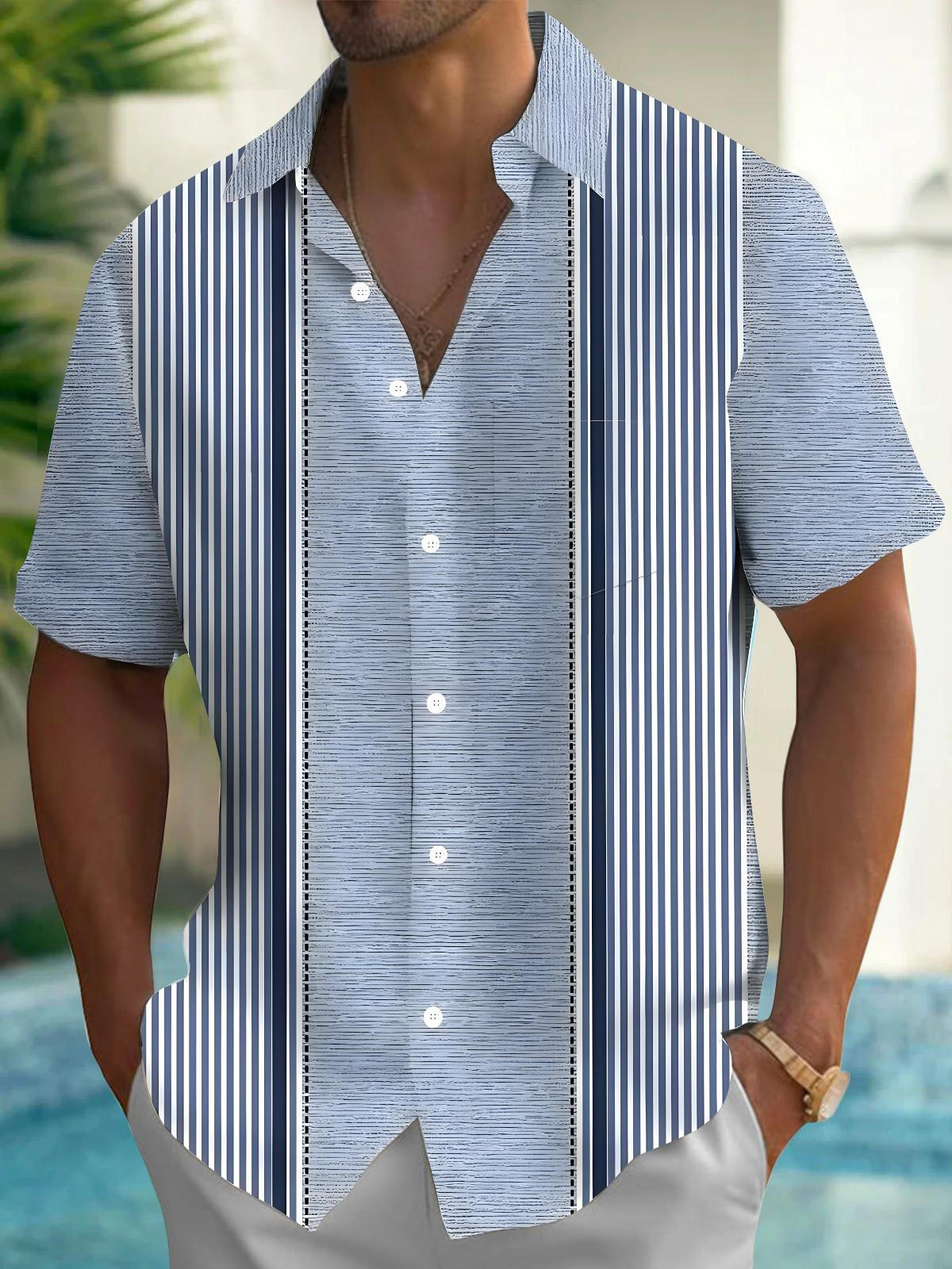 Geometry Men's Pocket Short Sleeve Shirts