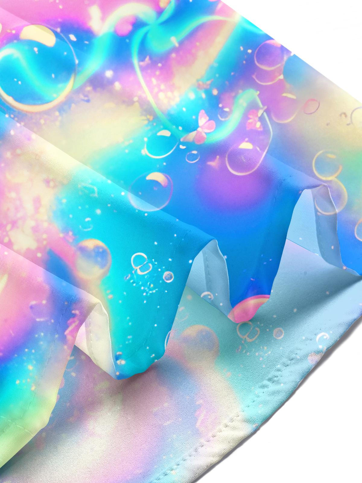 Psychedelic Butterfly Bubbles Men's Pocket Short Sleeve Shirts