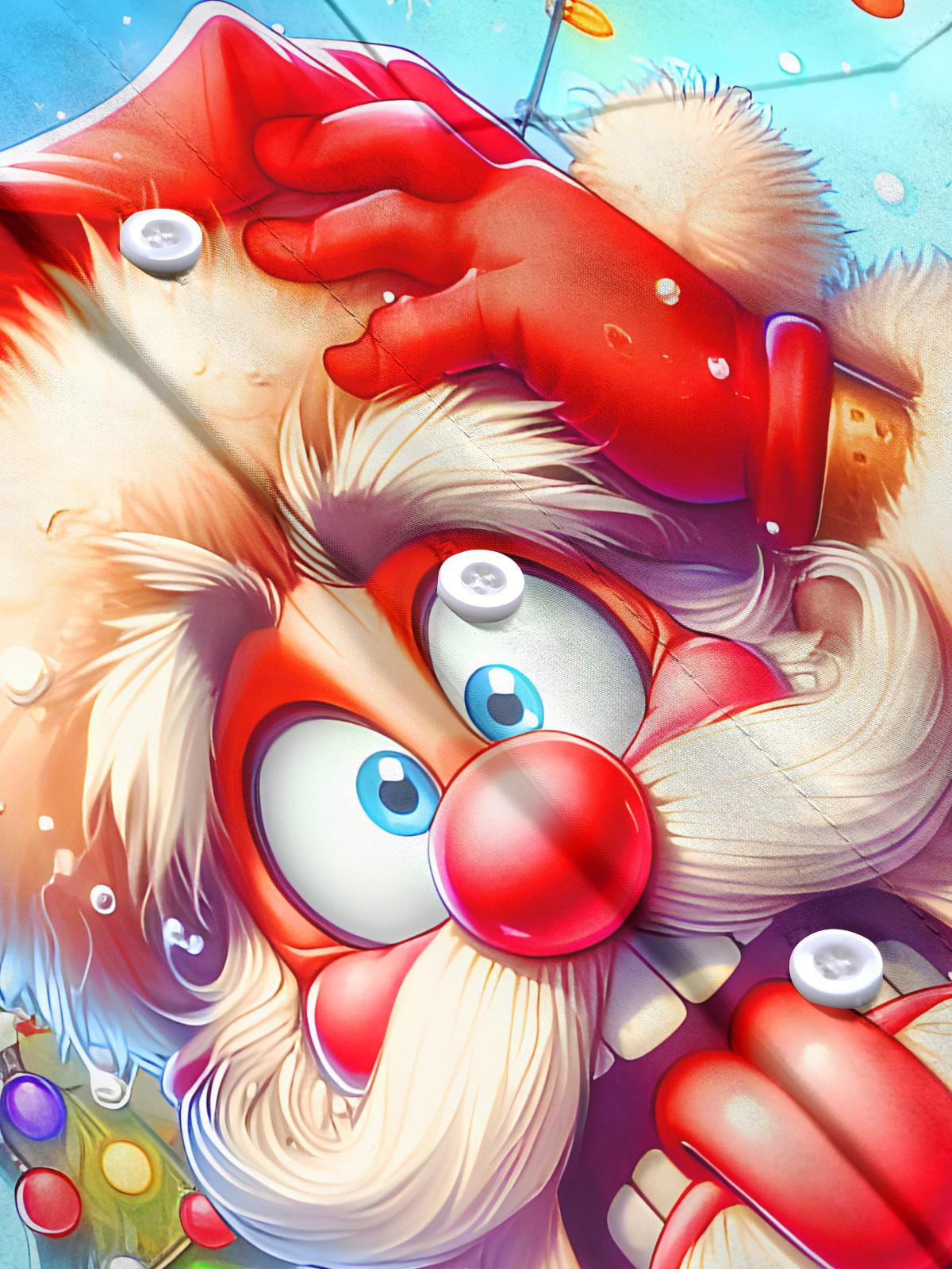 Funny Santa Claus Gifts Xmas Men's Pocket Short Sleeve Shirts