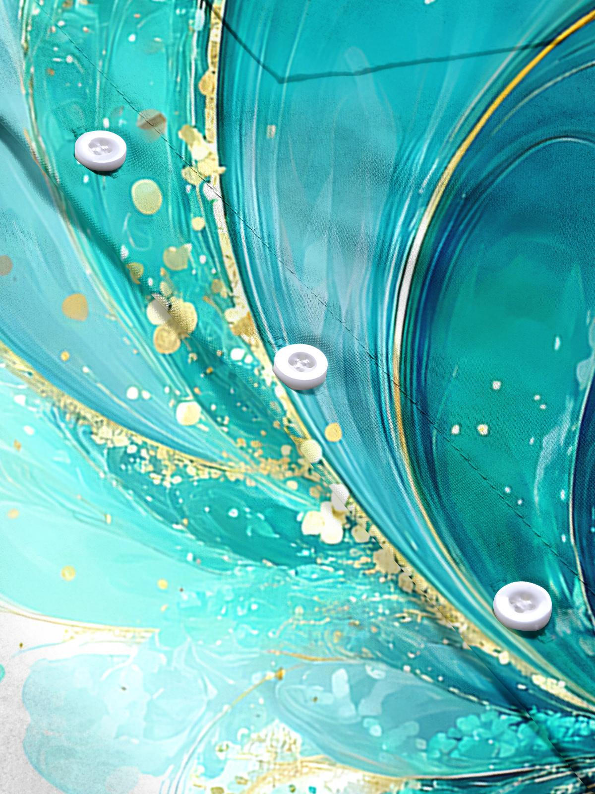 Floral Men's Pocket Short Sleeve Shirts