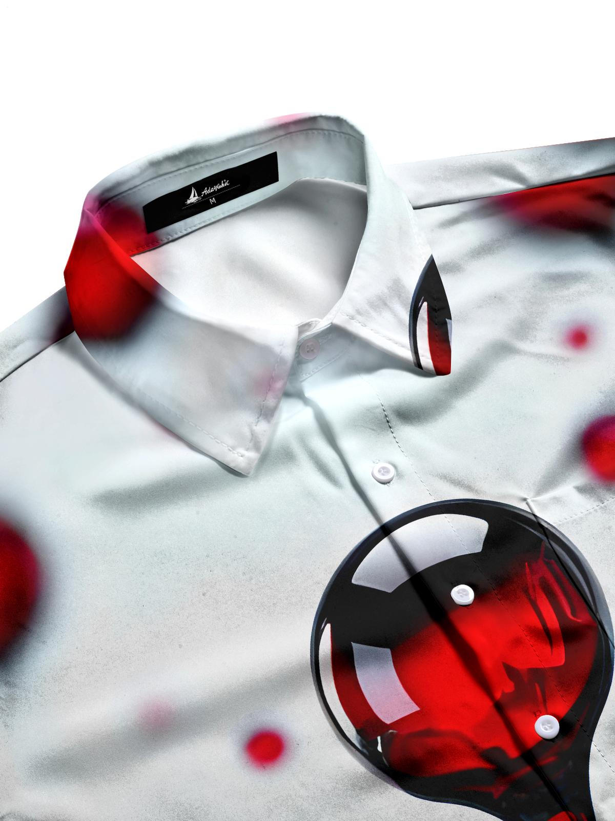 Water Drop Men's Pocket Short Sleeve Shirts