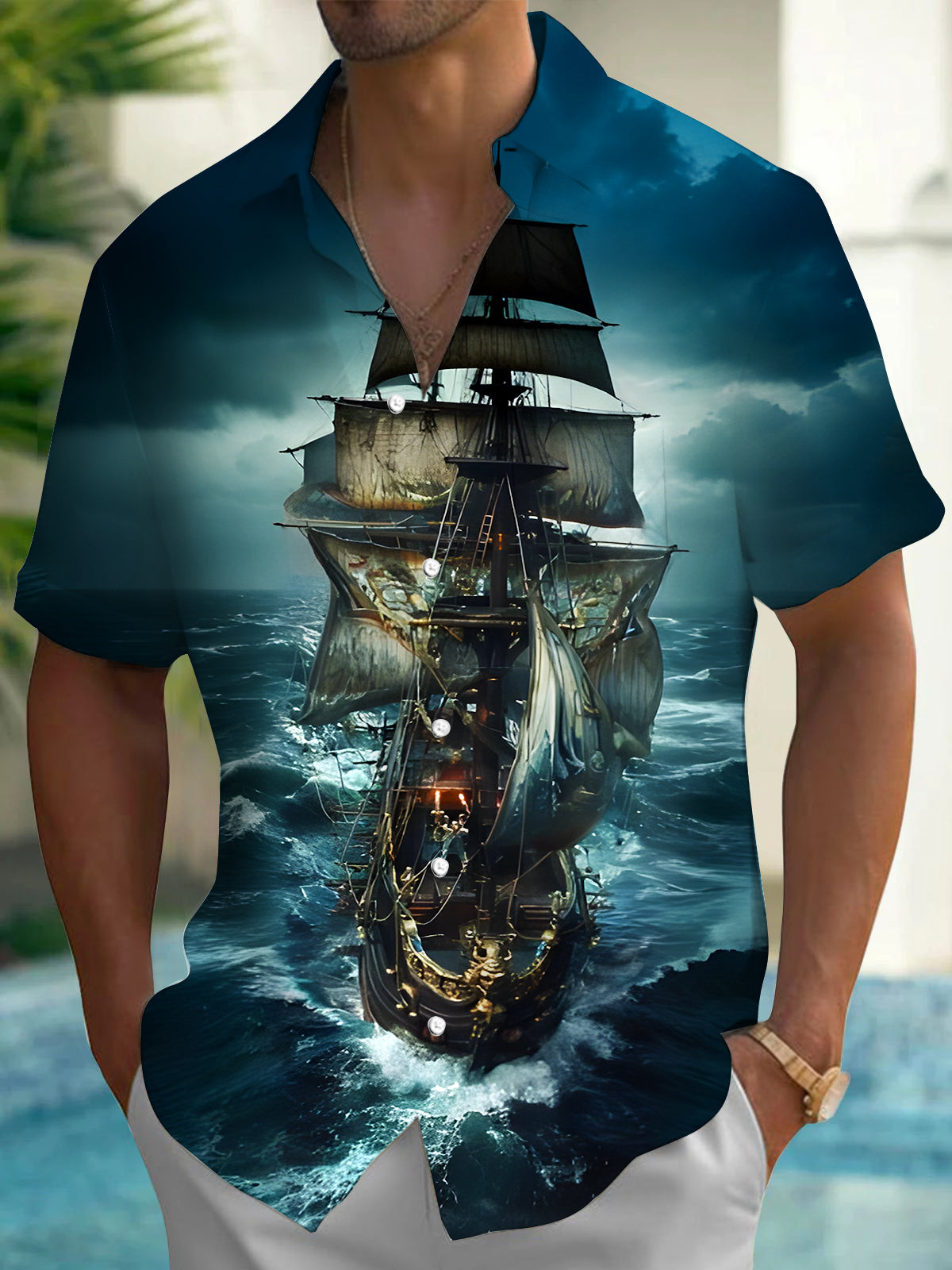 Boat Men's Pocket Short Sleeve Shirts