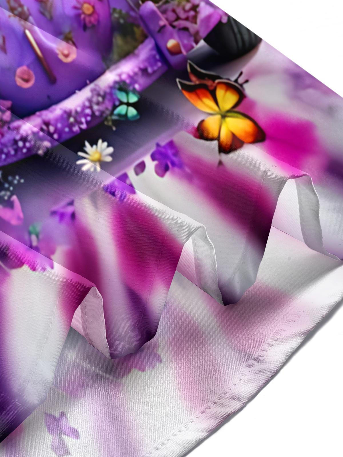 Hippie Car Tie Dye Print Men's Pocket Long Sleeve Shirts