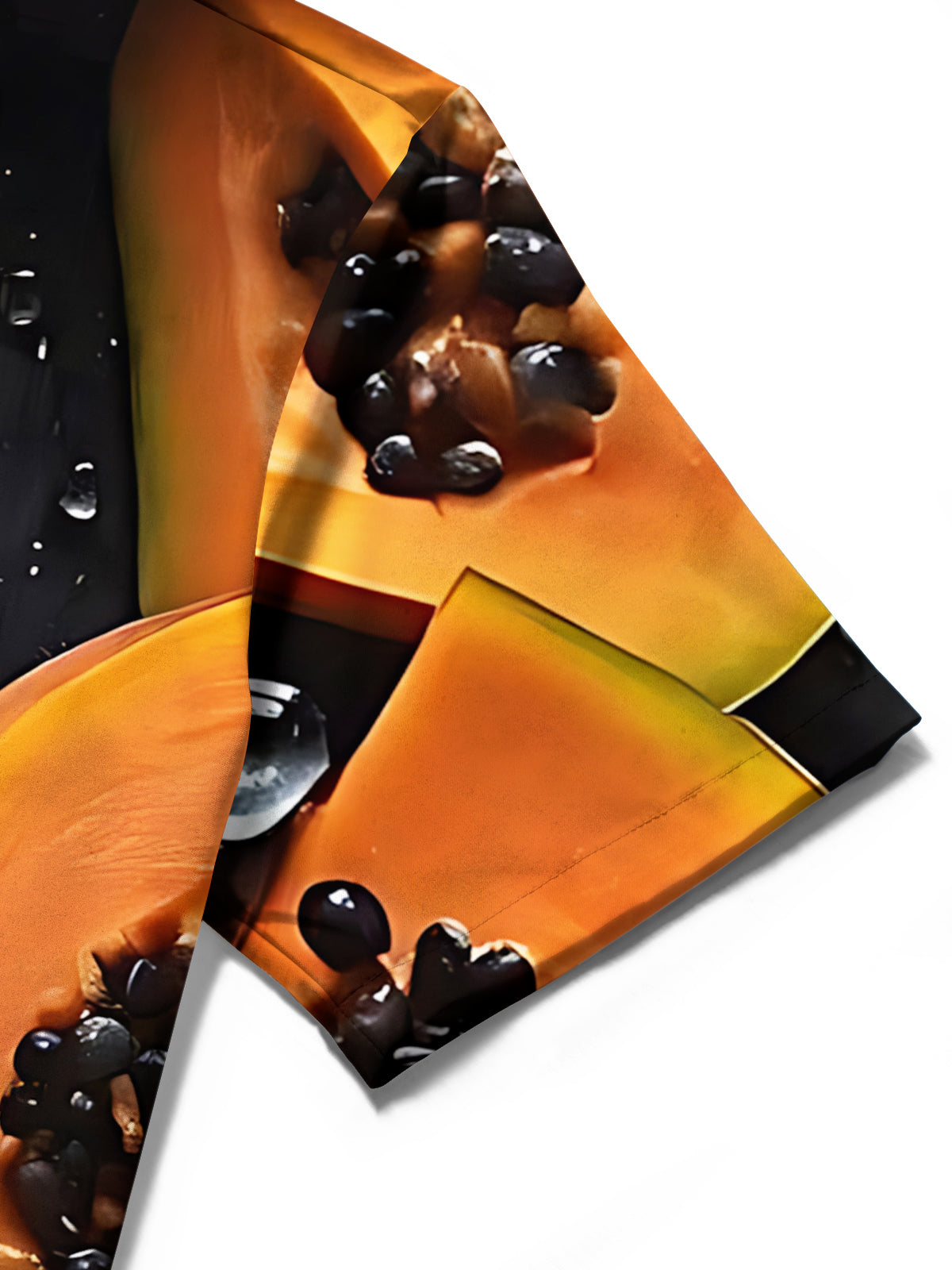 Papaya Print Men's Pocket Short Sleeve Shirts