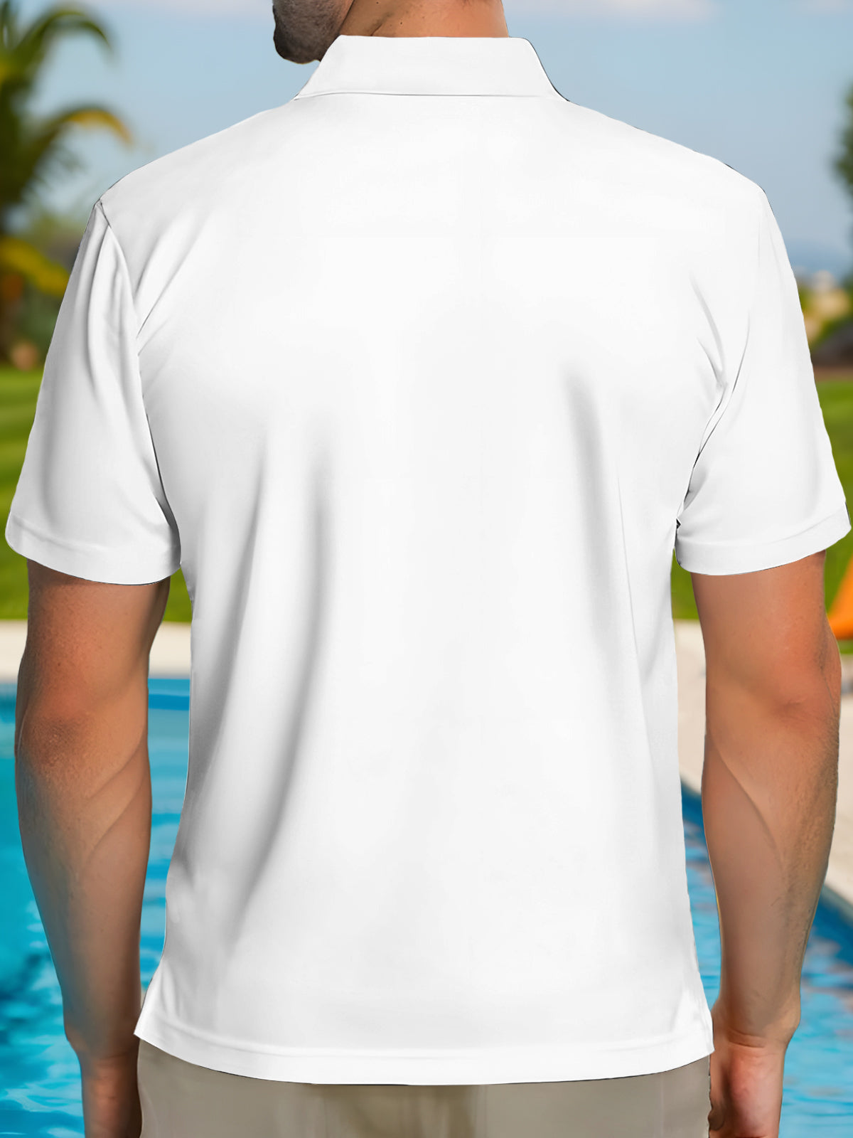 Tie Dye Men's Short Sleeve Button Polo Shirt