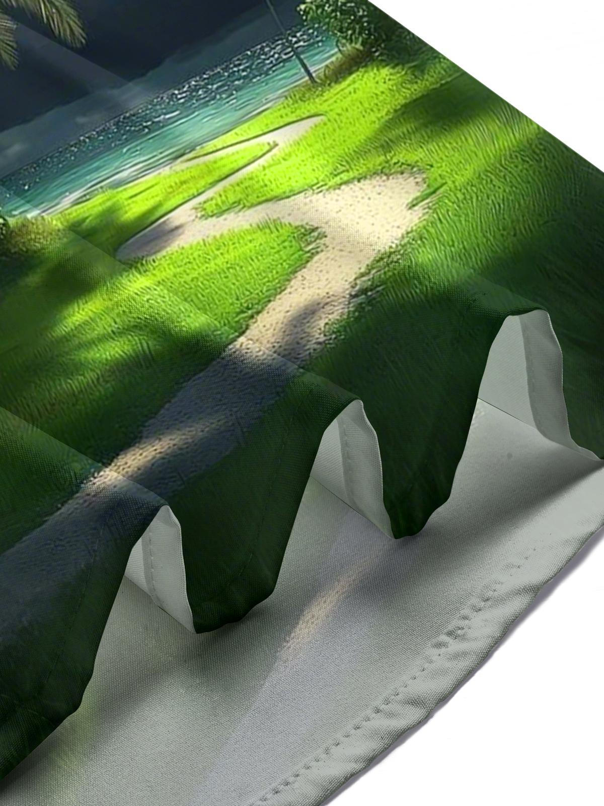 Palm Tree Print Men's Pocket Long Sleeve Shirts