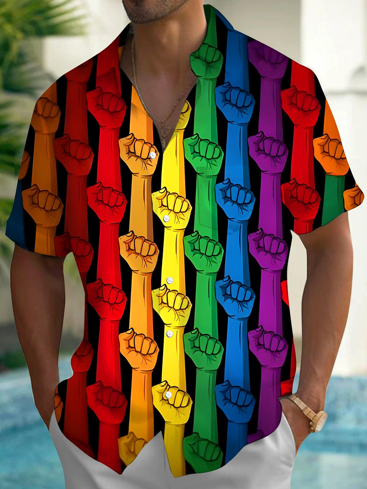 Independence Day Men's Pocket Short Sleeve Shirts