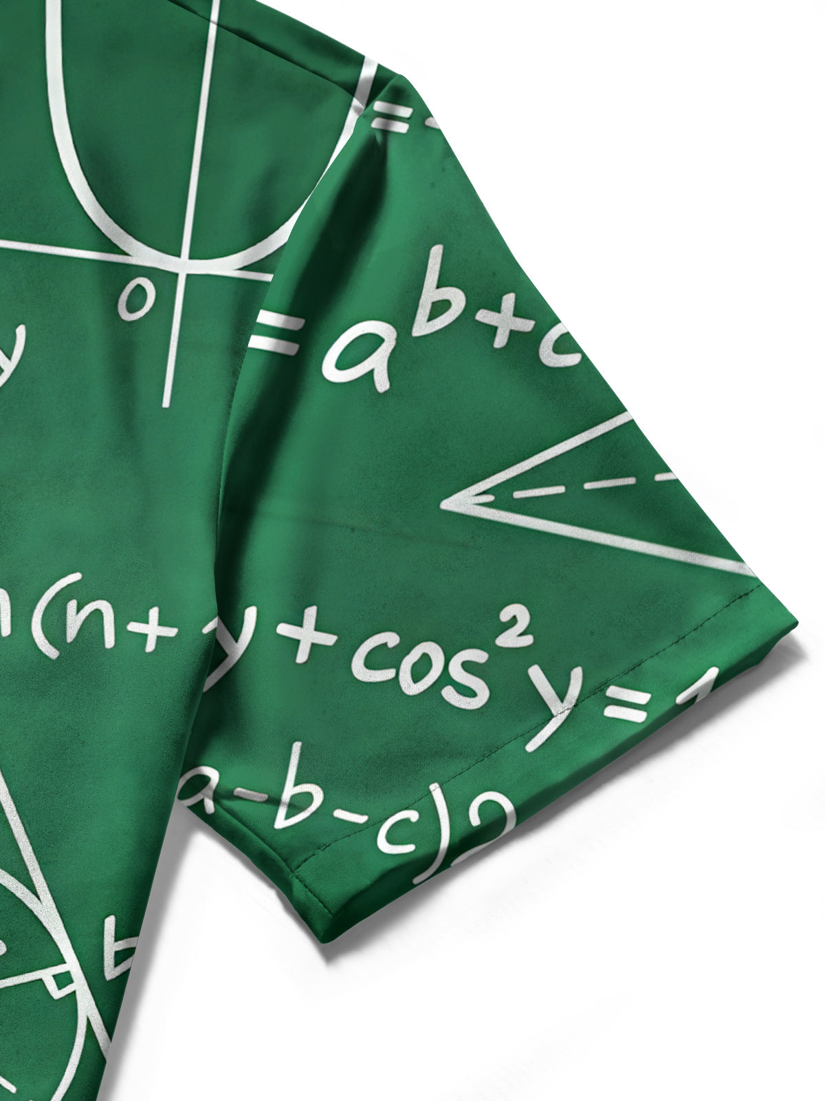 Mathematical Equation Print Men's Pocket Short Sleeve Shirts