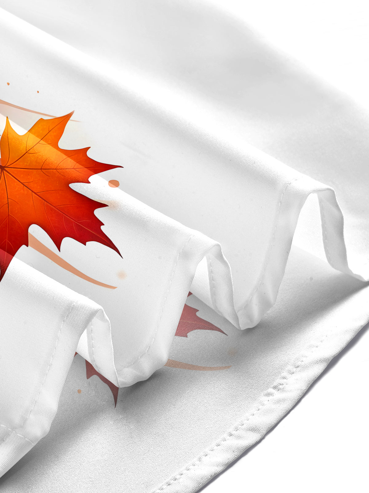 Maple Leaf Print Men's Pocket Short Sleeve Shirts