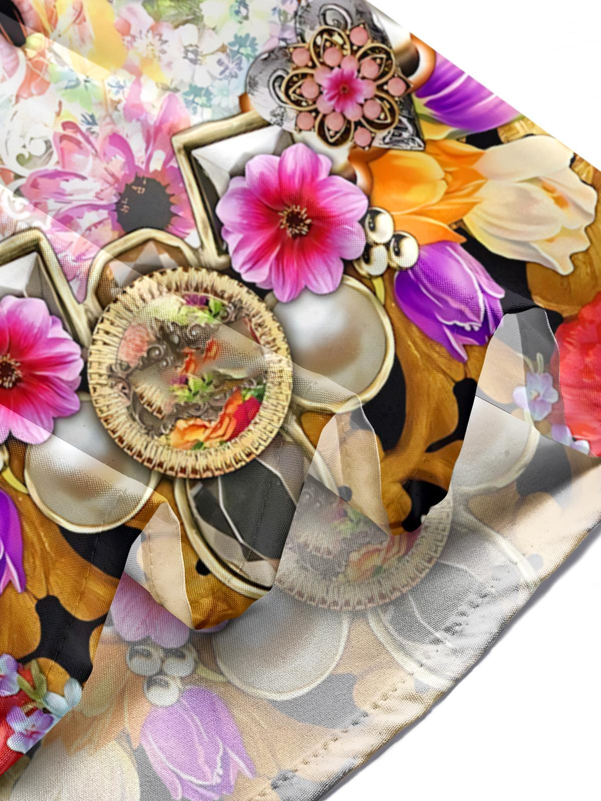 Butterfly Print Men's Pocket Long Sleeve Shirts