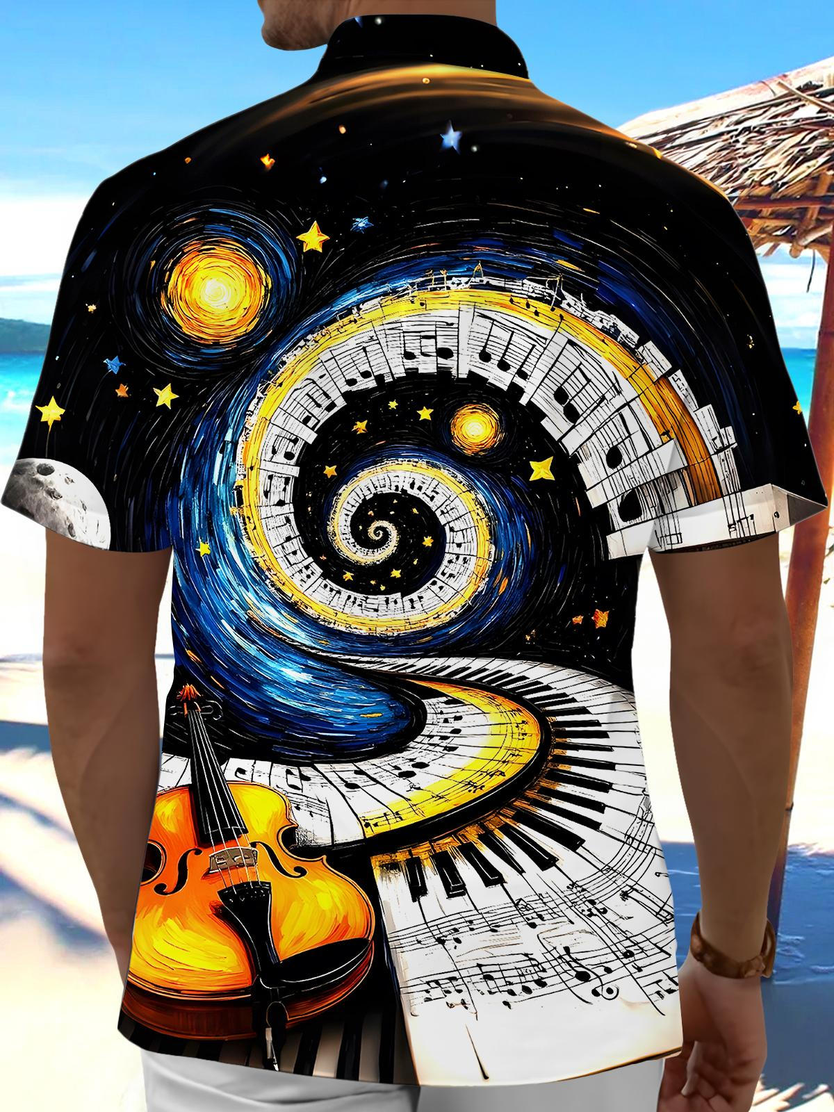 Violin Men's Pocket Short Sleeve Shirts