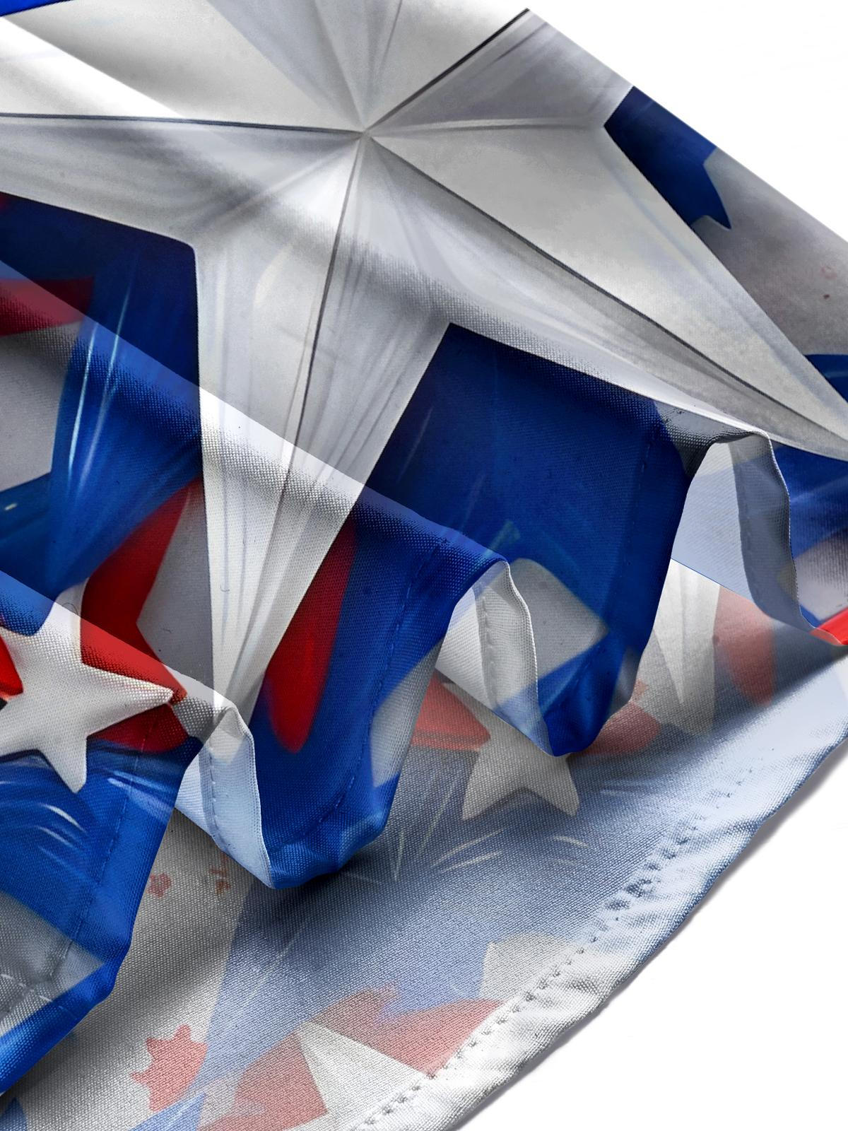 Independence Day Star Men's Pocket Short Sleeve Shirts