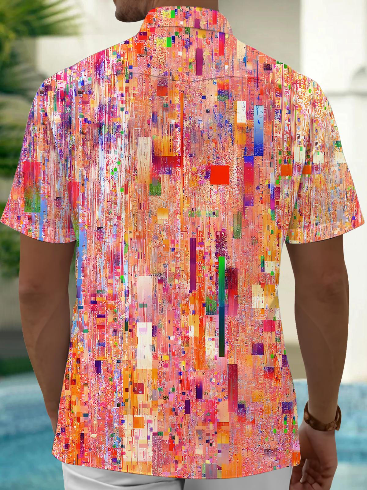 Tie Dye Men's Pocket Short Sleeve Shirts