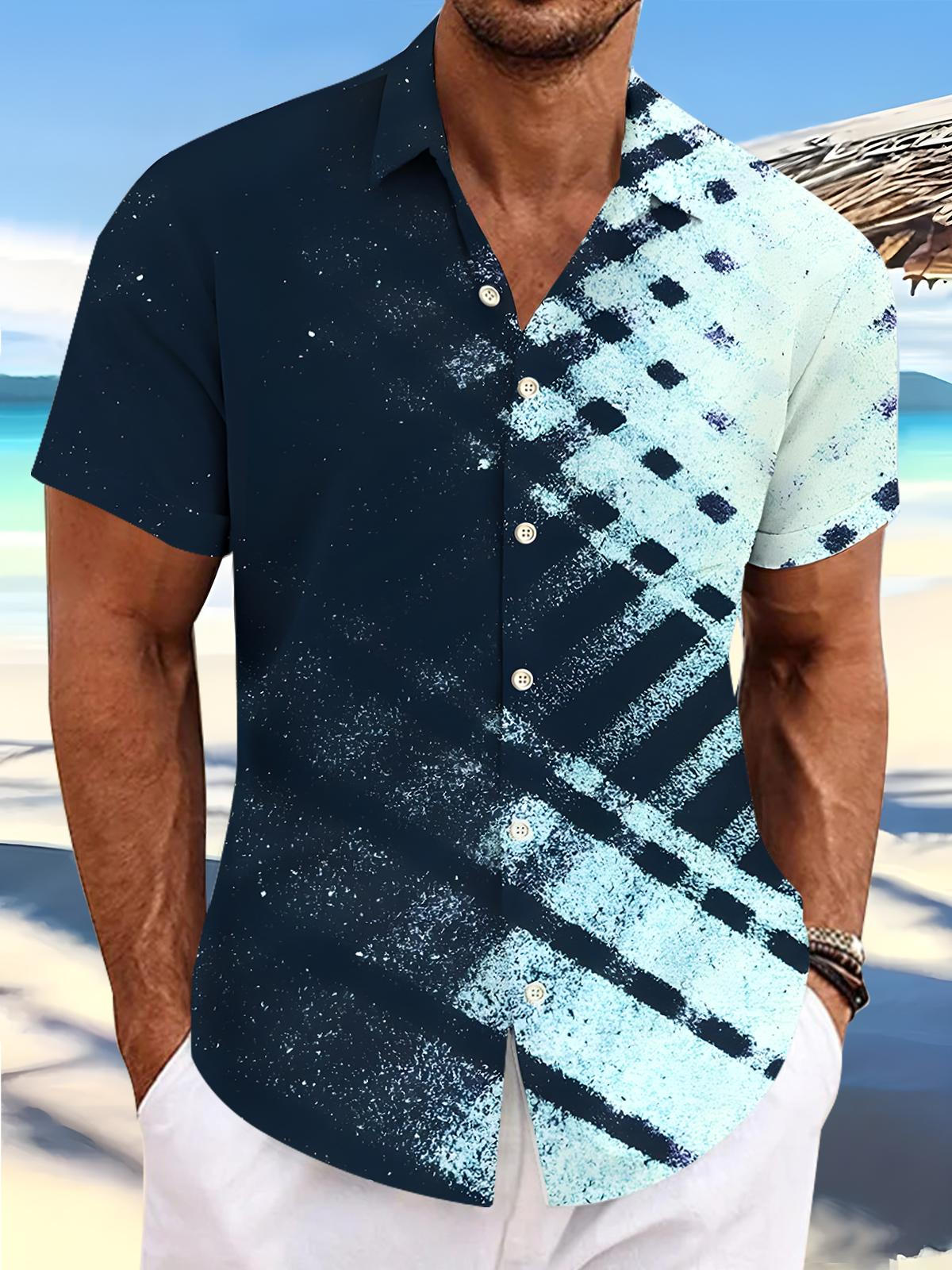 Geometry Men's Pocket Short Sleeve Shirts