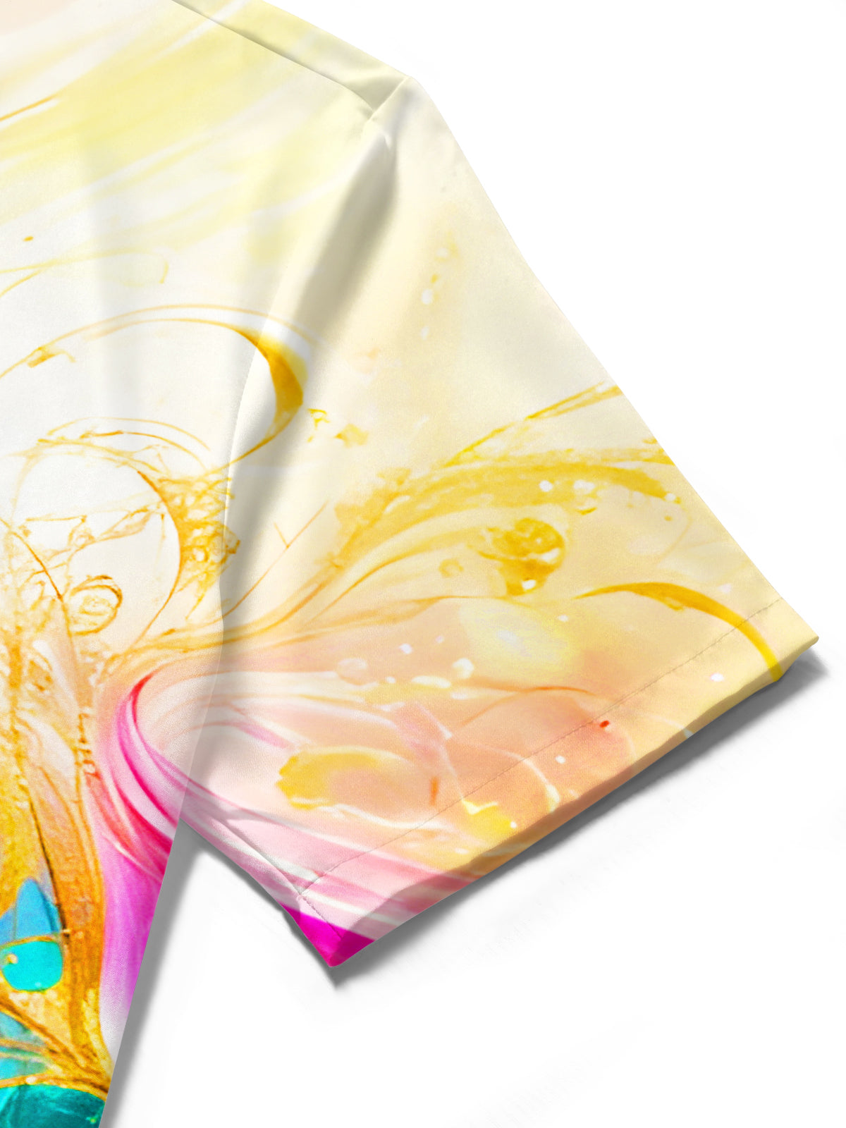 Molten Gold Fluid Art Men's Pocket Short Sleeve Shirts