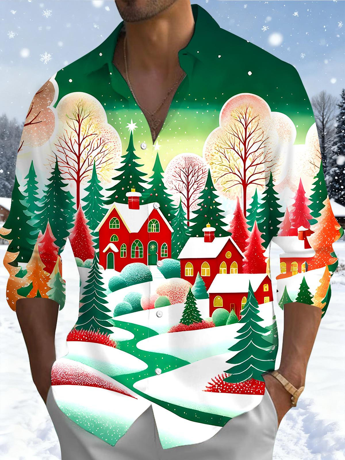 Winter House Men's Pocket Long Sleeve Shirts